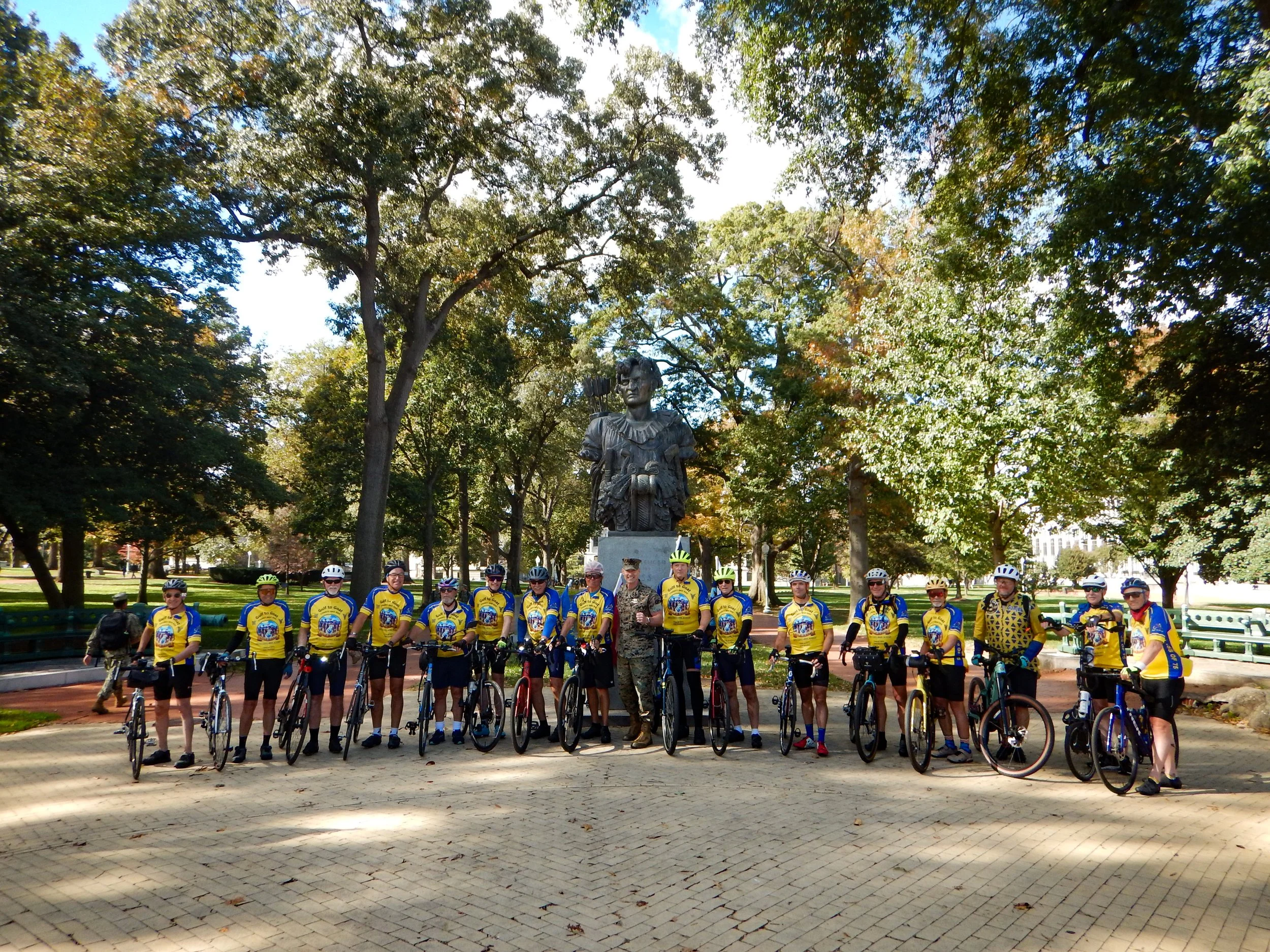 Riders pose at Tecumseh with the Sup't
