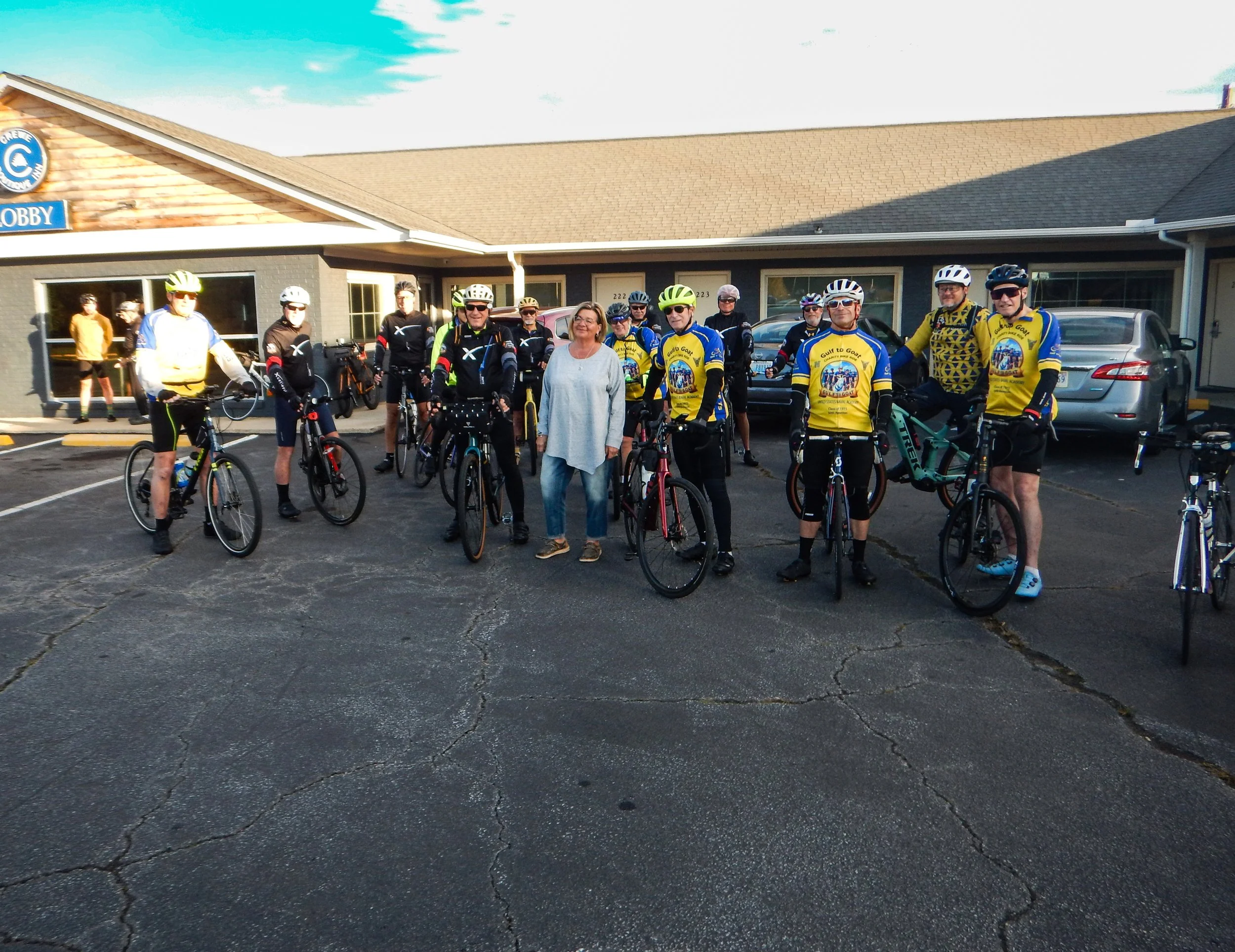 The Crewe Mayor and cyclists