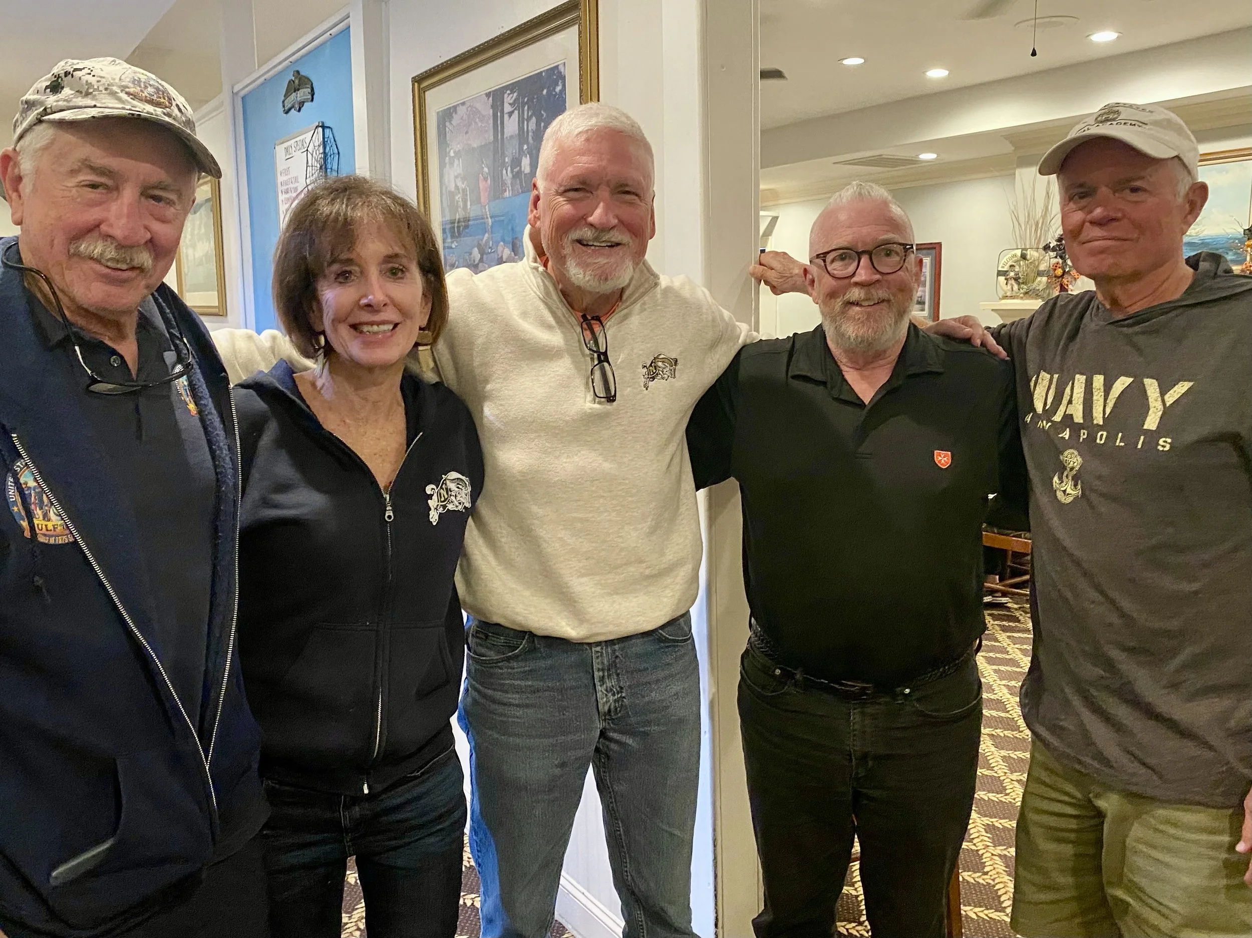 Bob and Jenny Phillips with 1st Company C;assmates