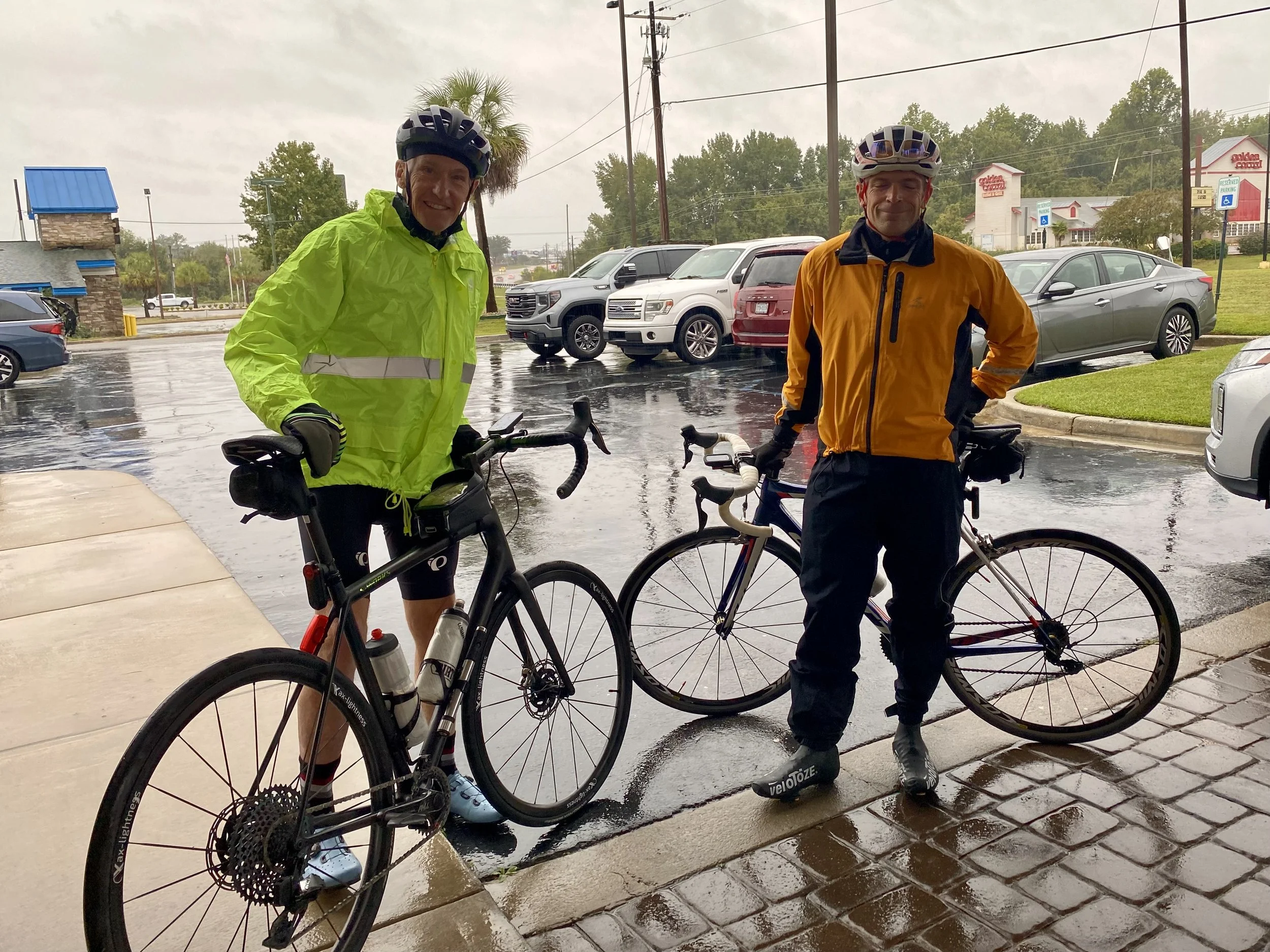 Start of Day 12 ride - two stalwarts