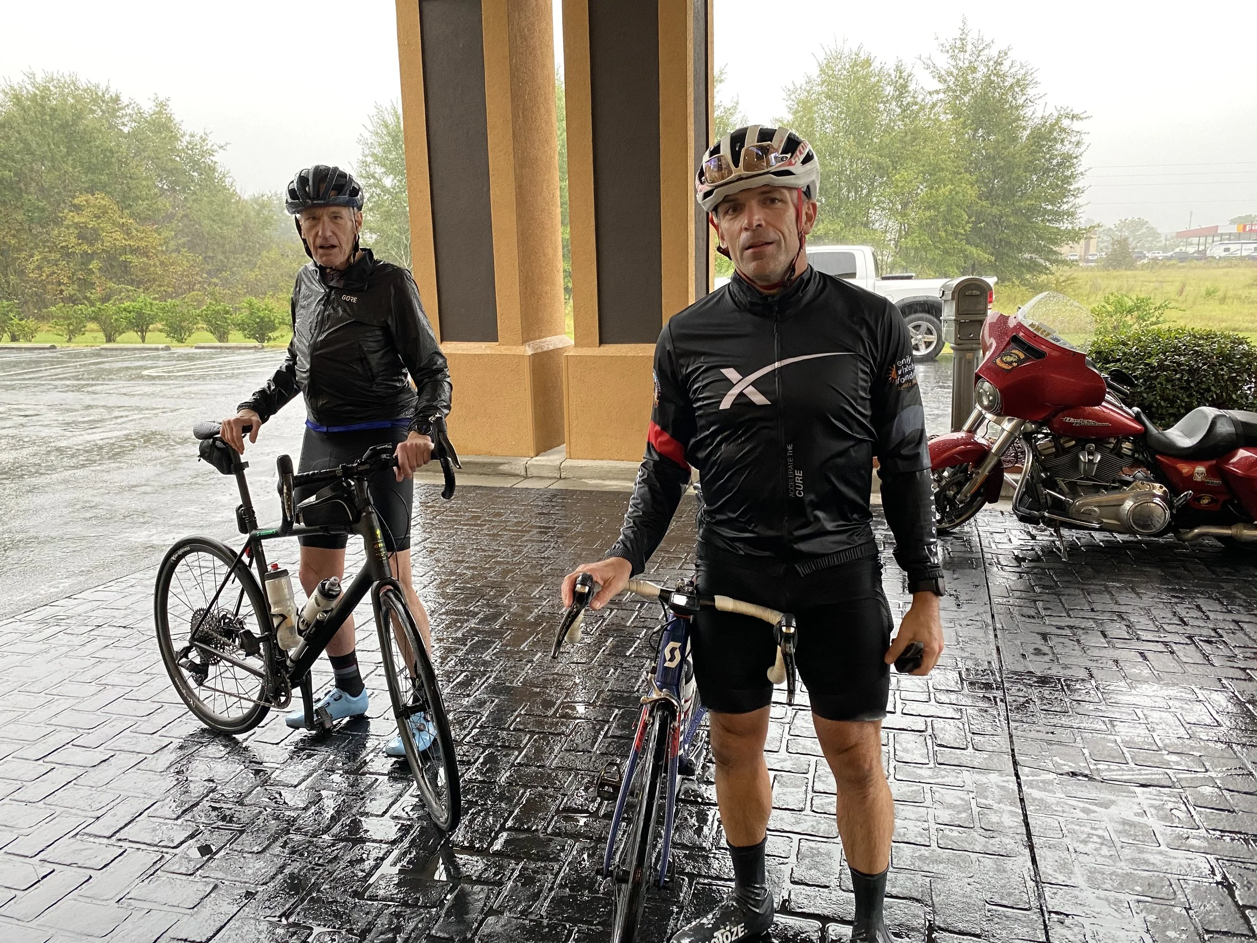 Riders at the finish