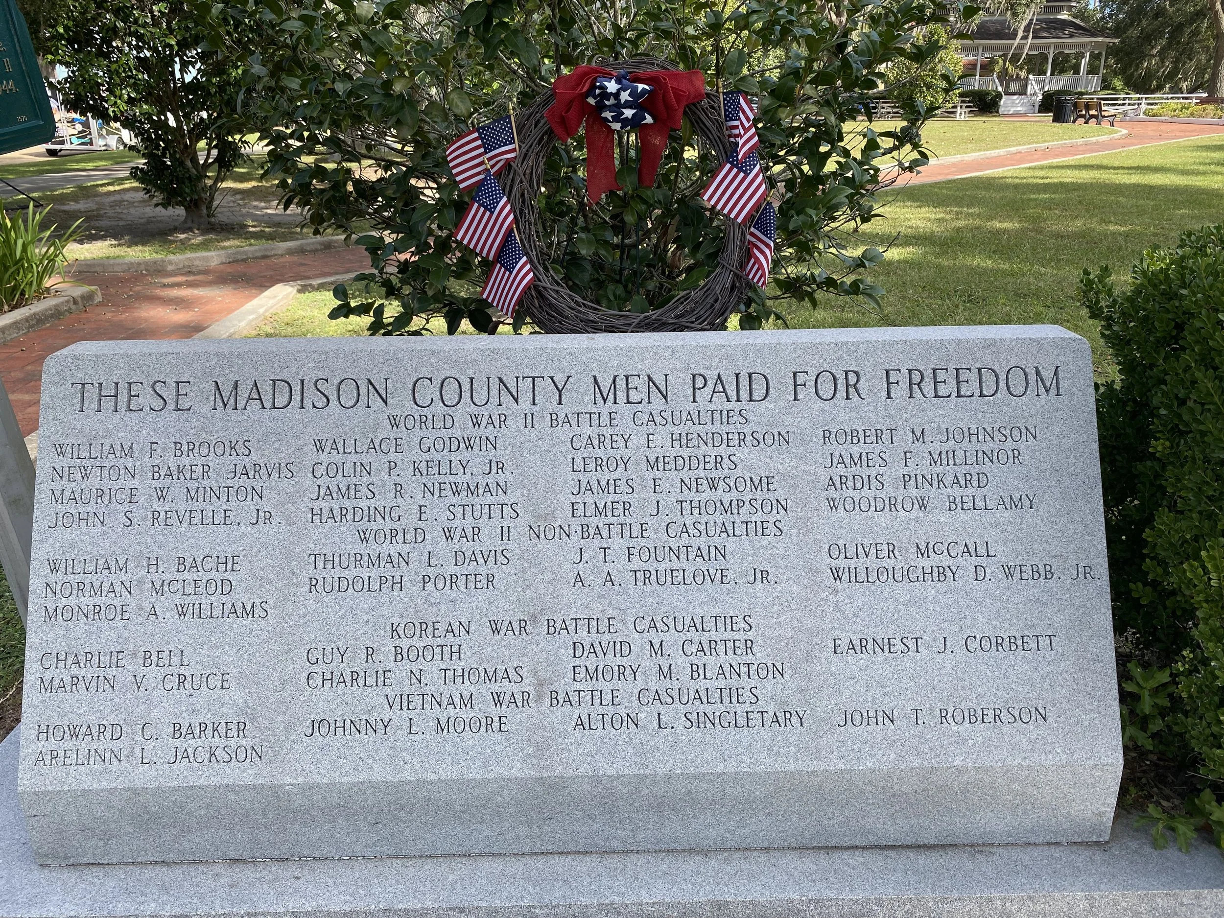 WW II, Korea and Vietnam Memorial, Madison, FL