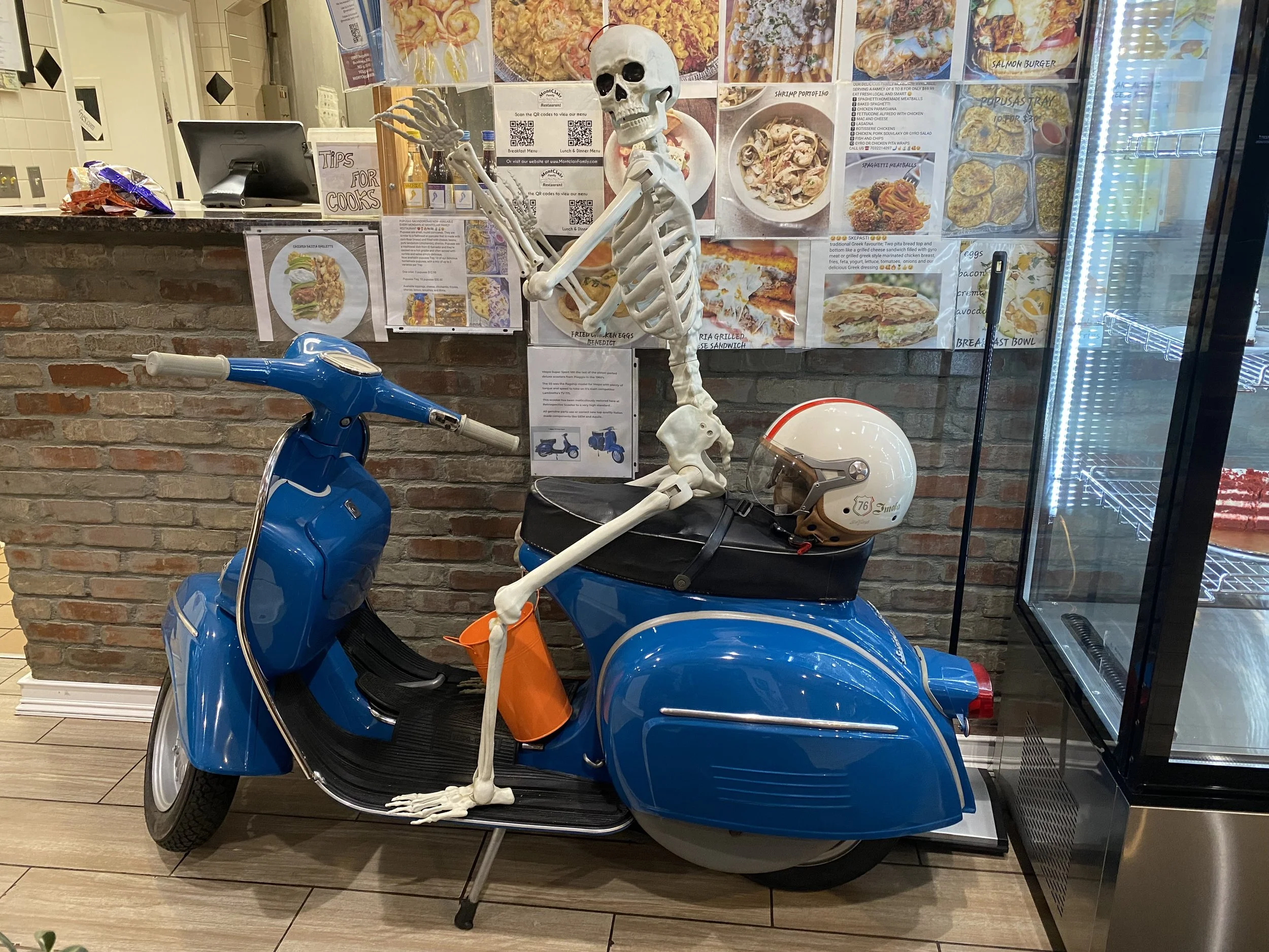 Halloween decor at our breakfast restaurant