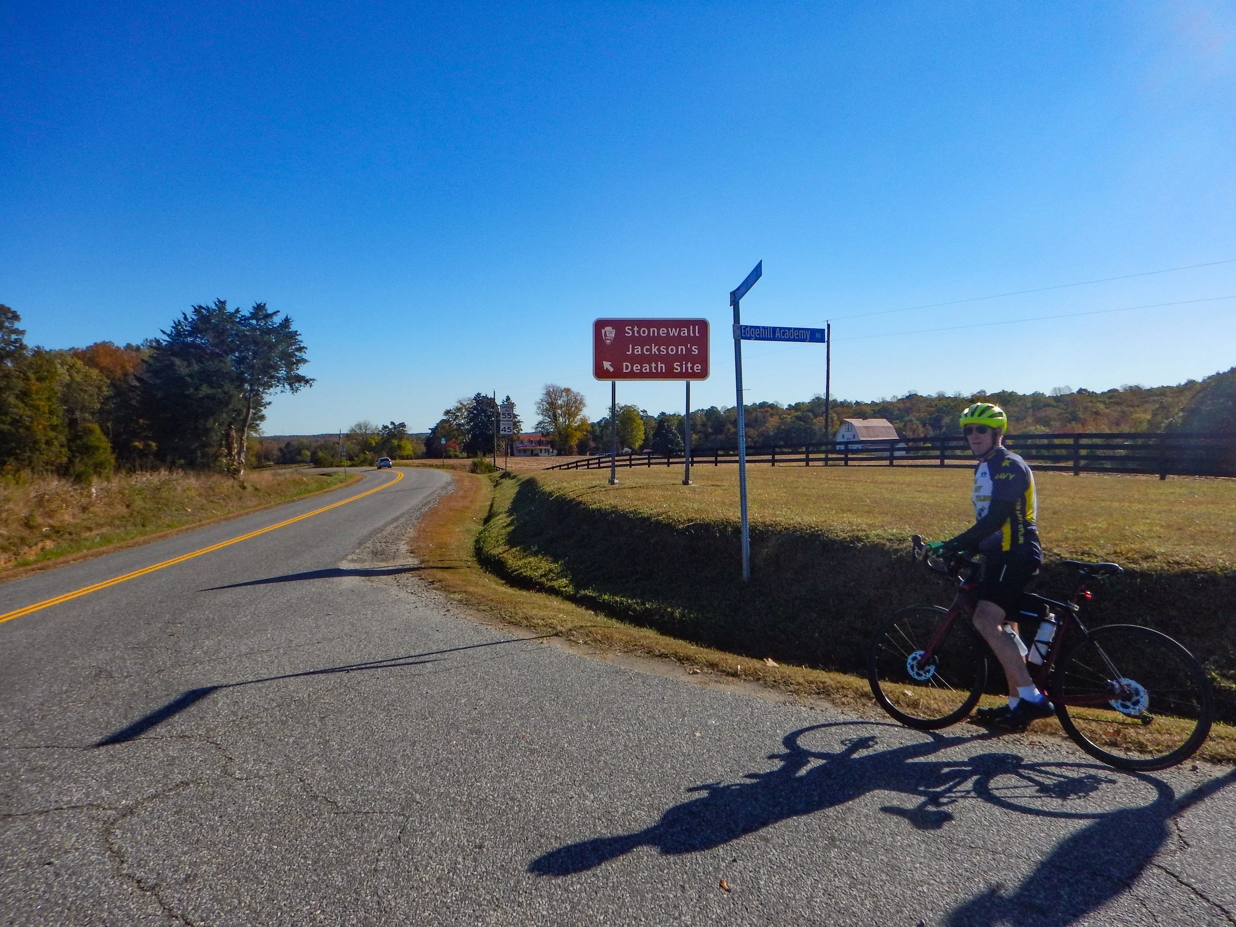 Passing Stonewall Jackson's Death Site