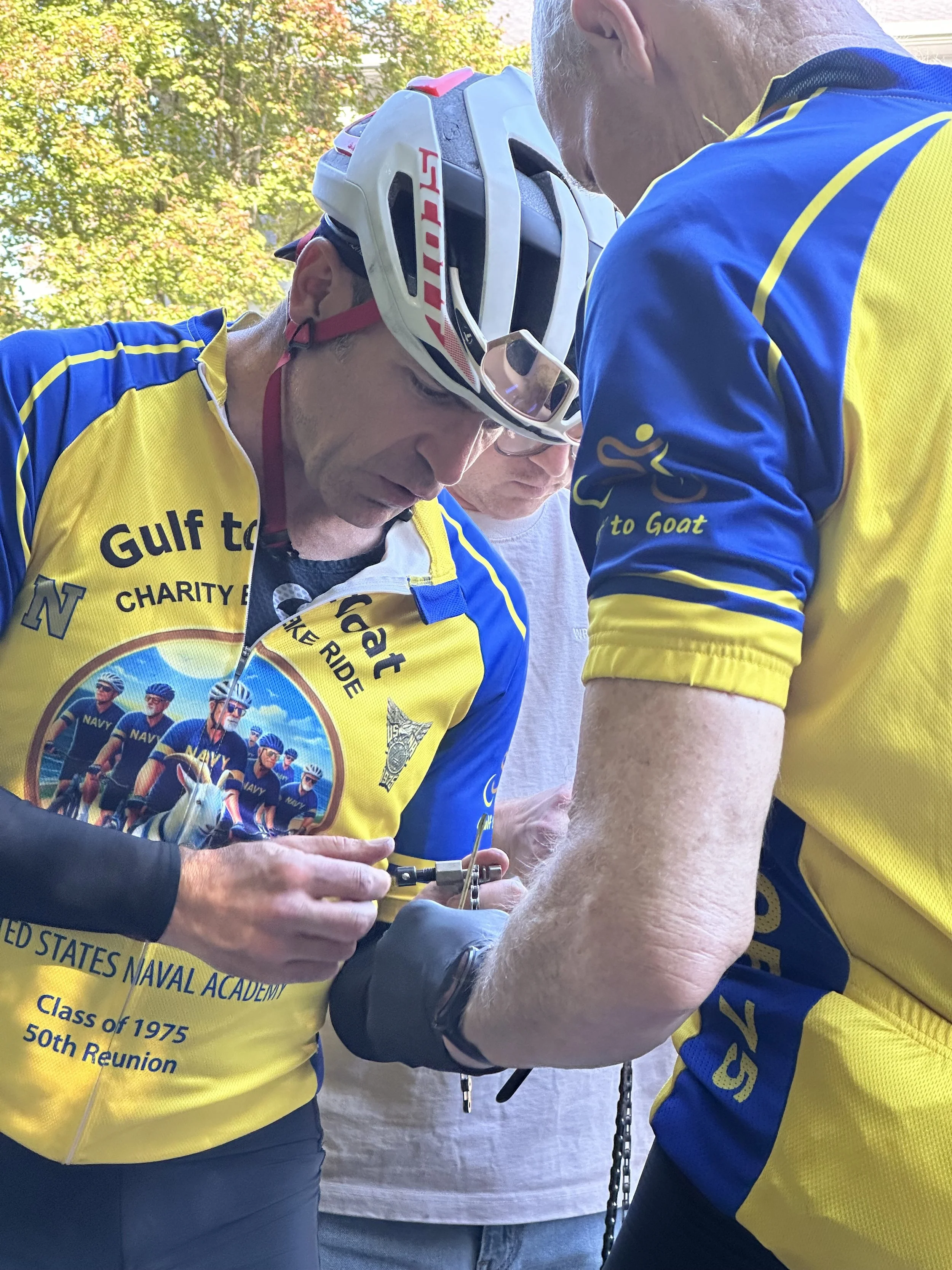 Mike D. and Carl doing a chain replacement