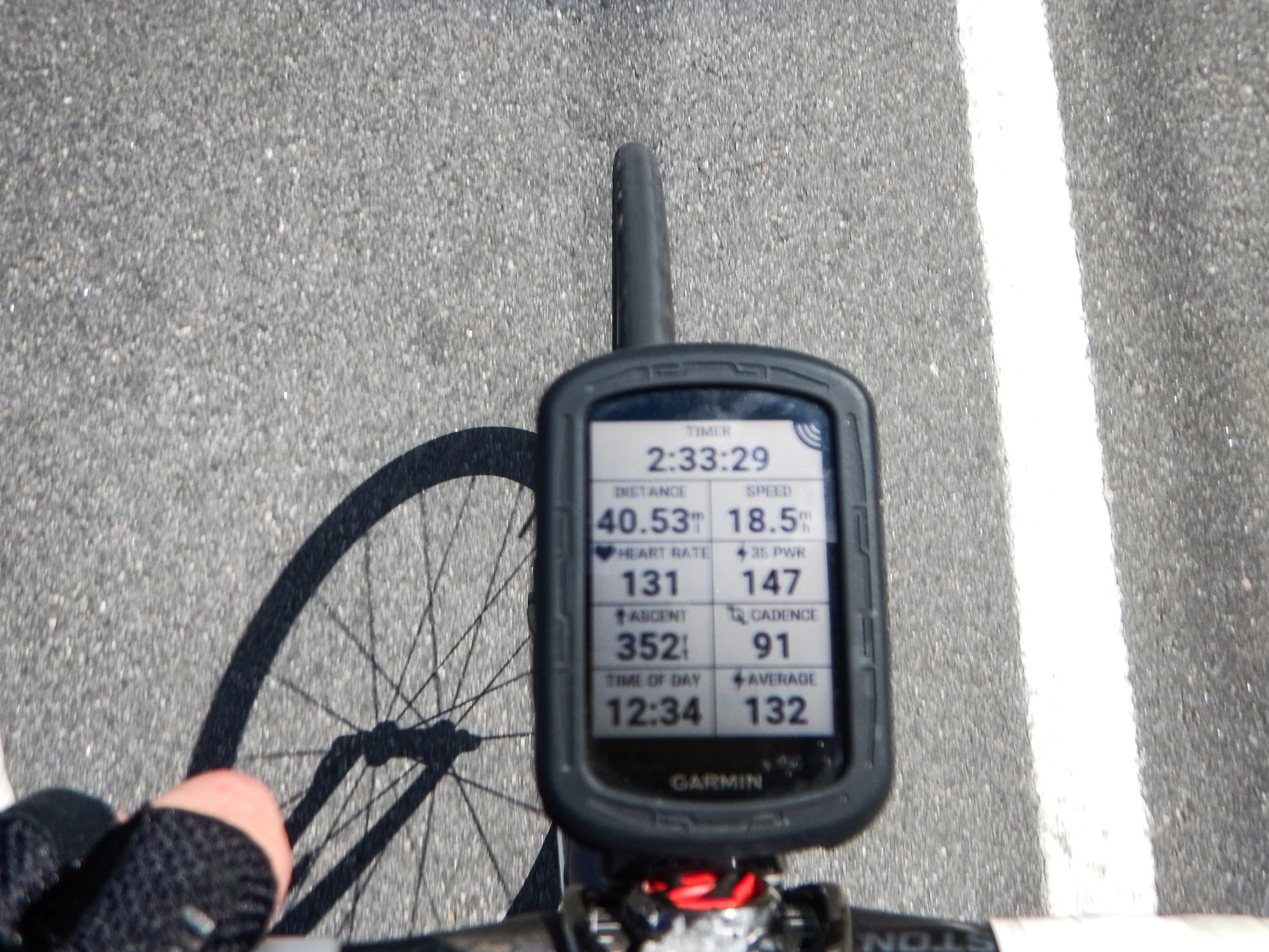 Speed in upper right corner reads 18.5 MPH