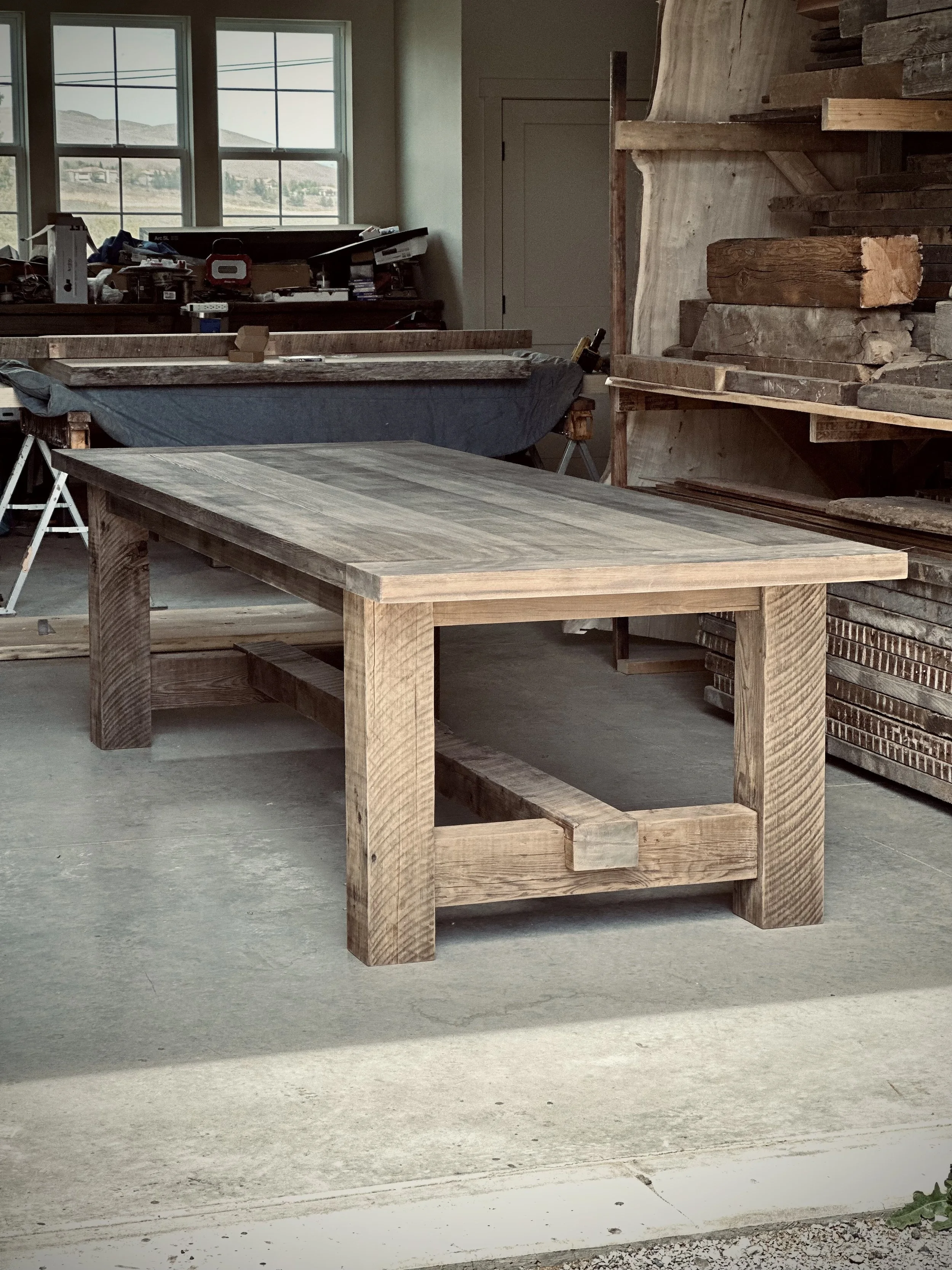 Old Growth Redwood Farmhouse Table