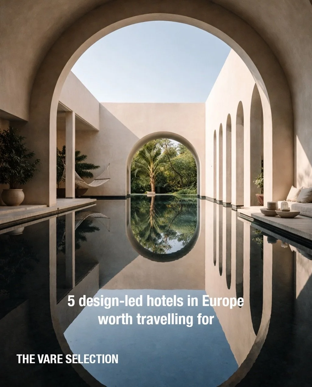 Five hotels where the architecture does the talking.
From a monastery in Provence to a cliffside pool in Crete, these are the places we would build a trip around, not just a stay.

Save this for your next escape. Which one&rsquo;s first on your list?