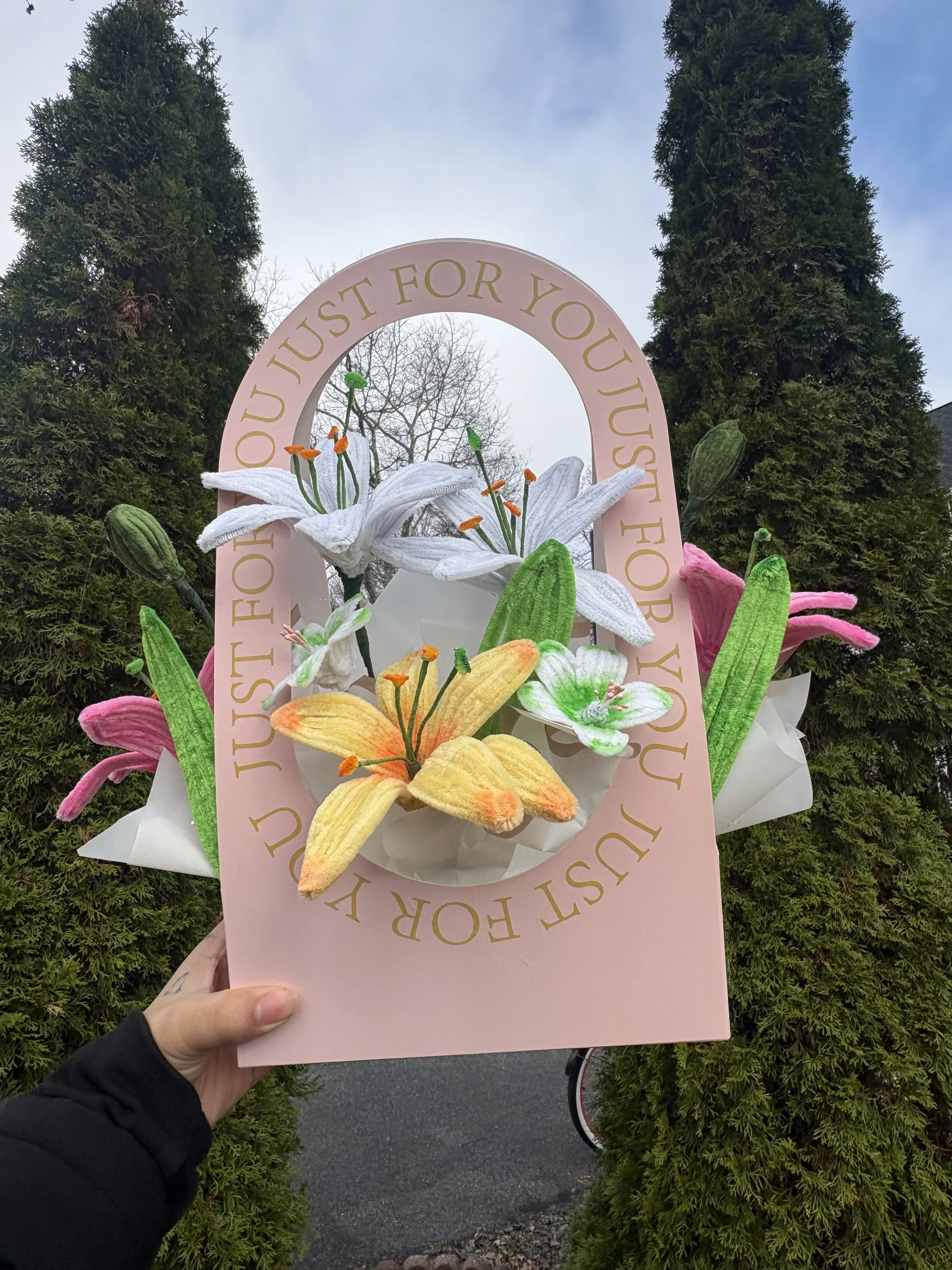 Forever Flower Basket Arrangement