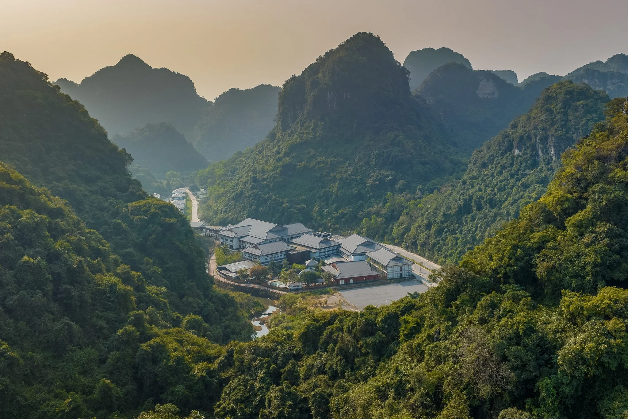 Hilton Quang Hanh Onsen Resort Aerial View
