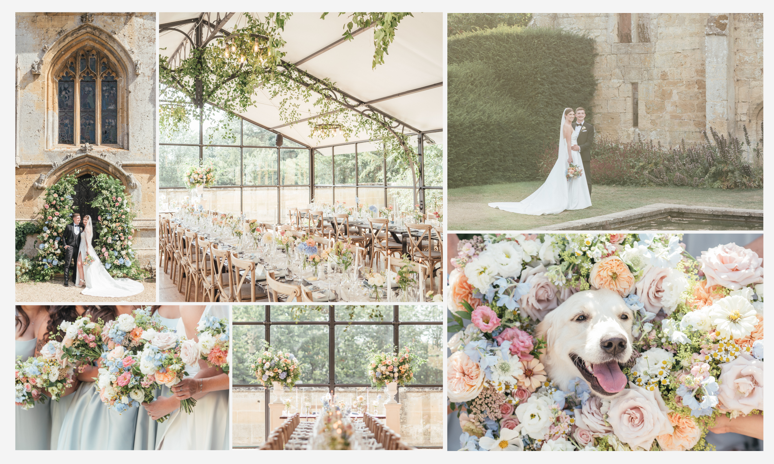 Romantic English Summer Wedding with Pastel Colours at Sudeley Castle