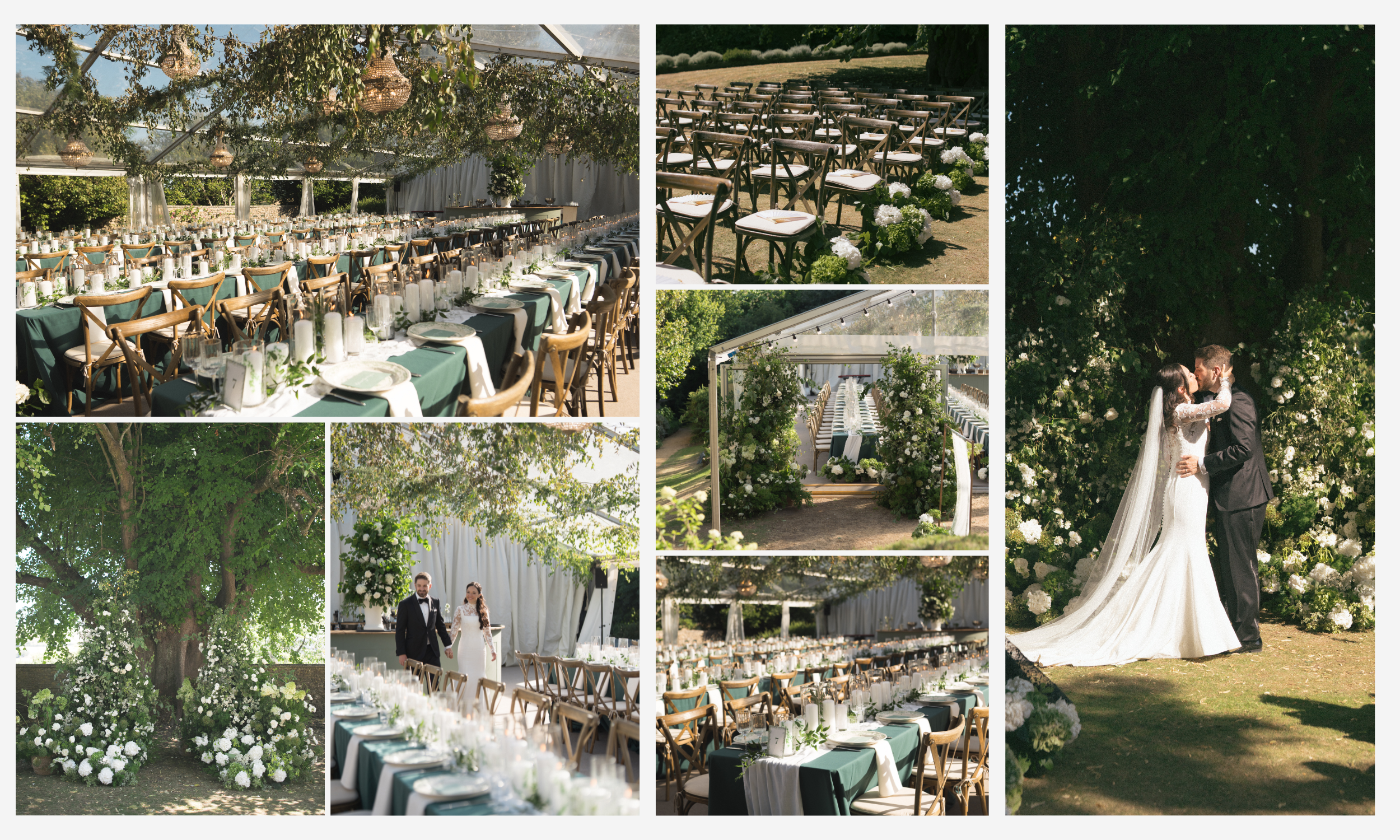 English Wedding Romance | A Green &amp; White Marquee Wedding Design