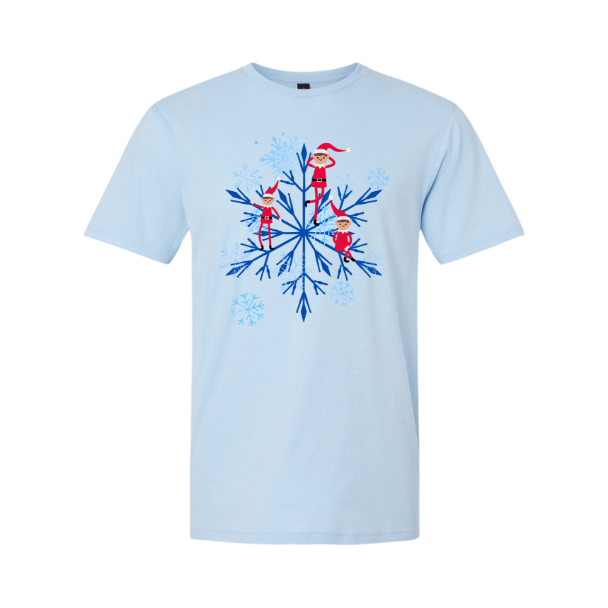 Elf on a Snowflake- Adult Tee (4).png