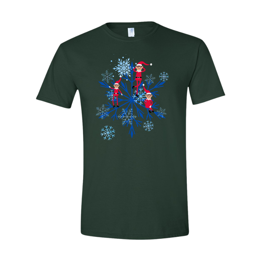Elf on a Snowflake- Adult Tee (3).png