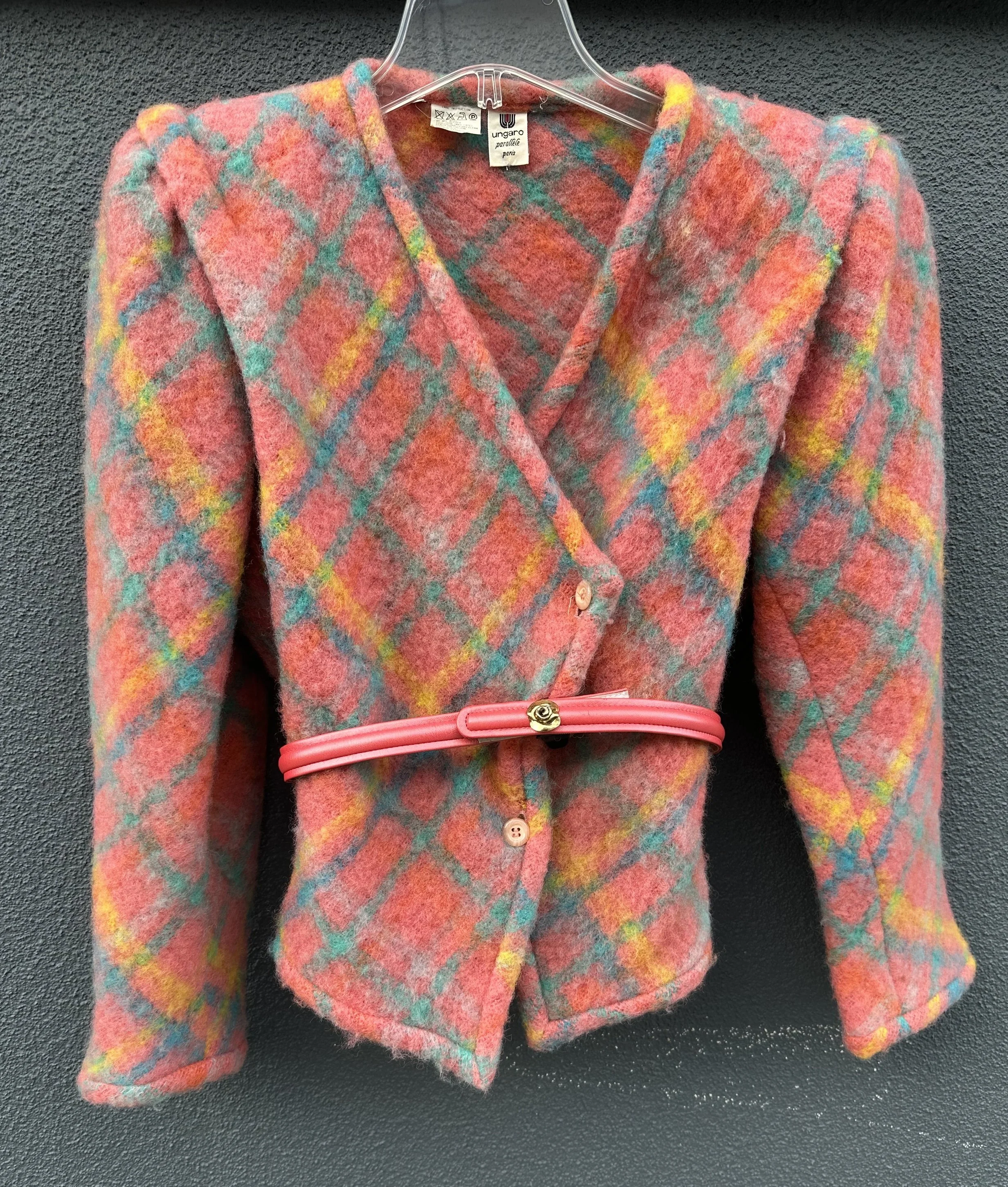 Emanuel Ungaro Vintage 1980's Wool Jacket.  Size 10