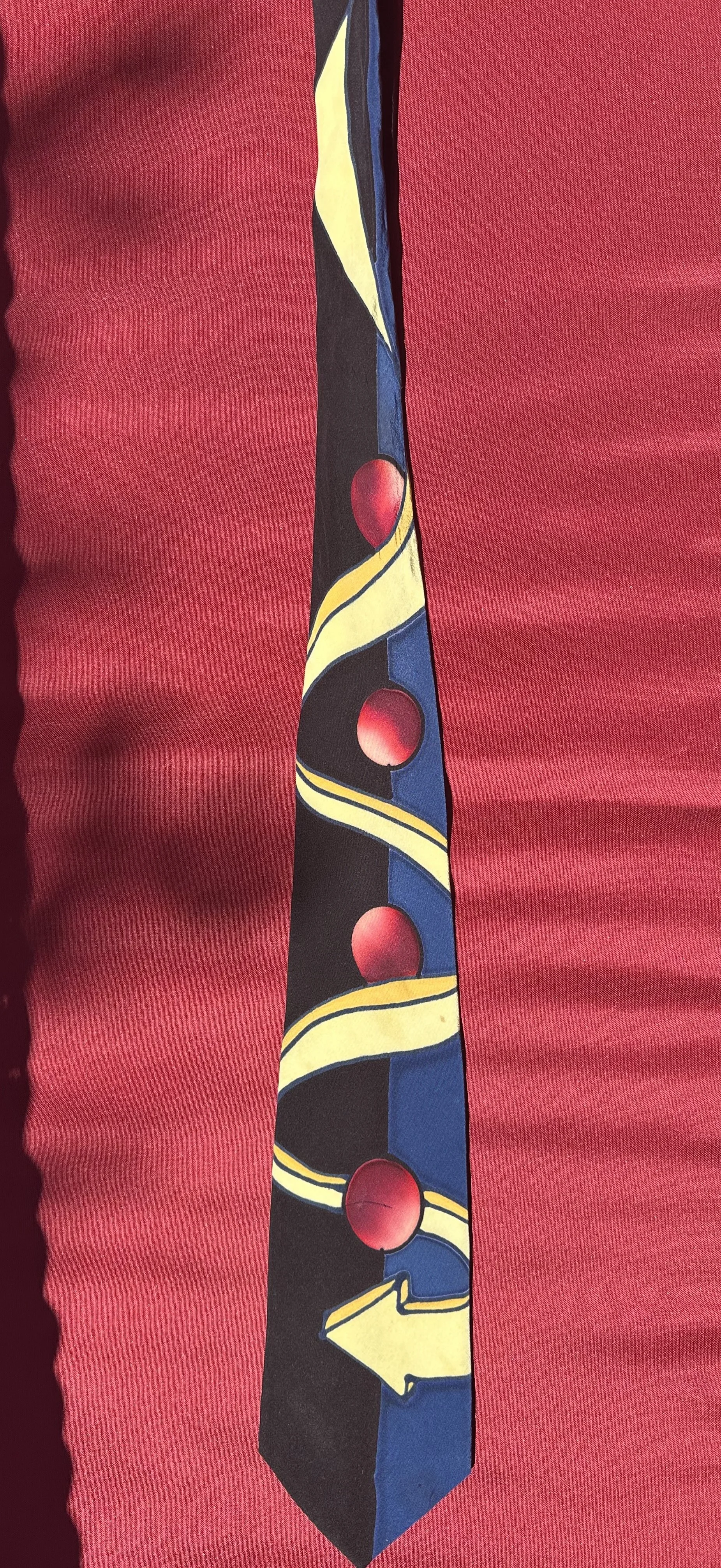 Vintage & Rare  1980's  Zabel Geometric Tie by the artist Robert