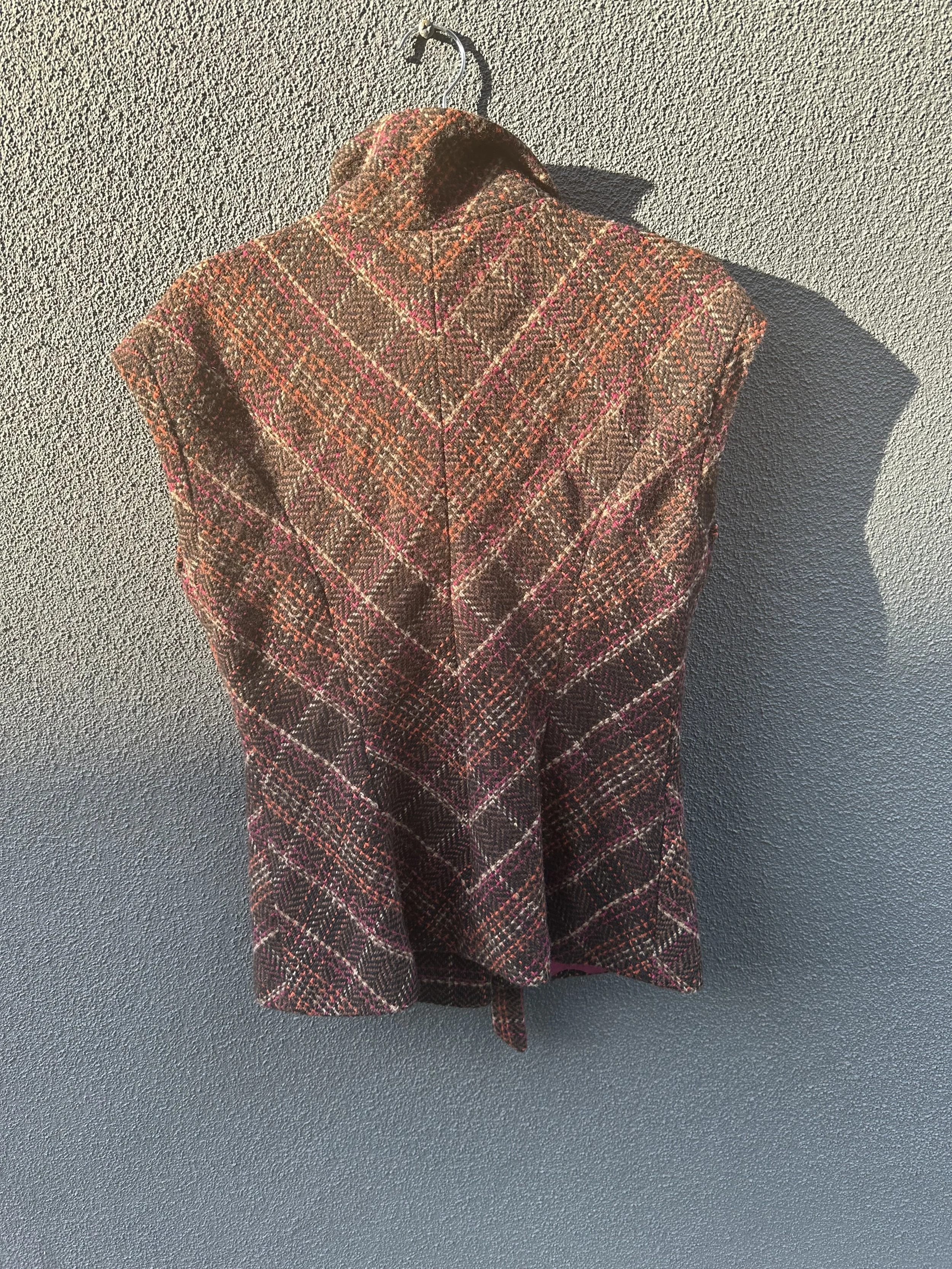 Cabi Multi-colored  Wool Blend Vest , Medium