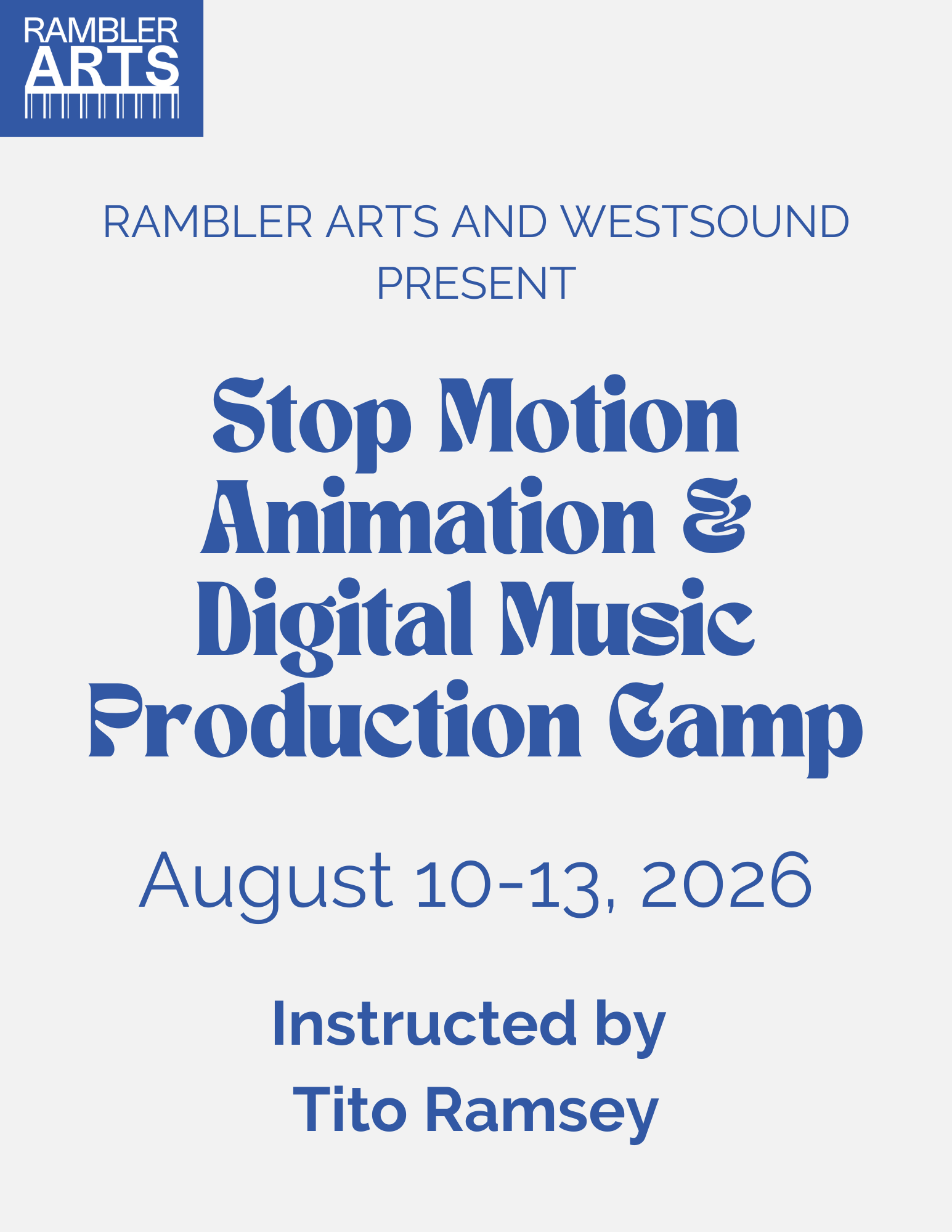 Stop Motion Animation &amp; Digital Music Production Camp