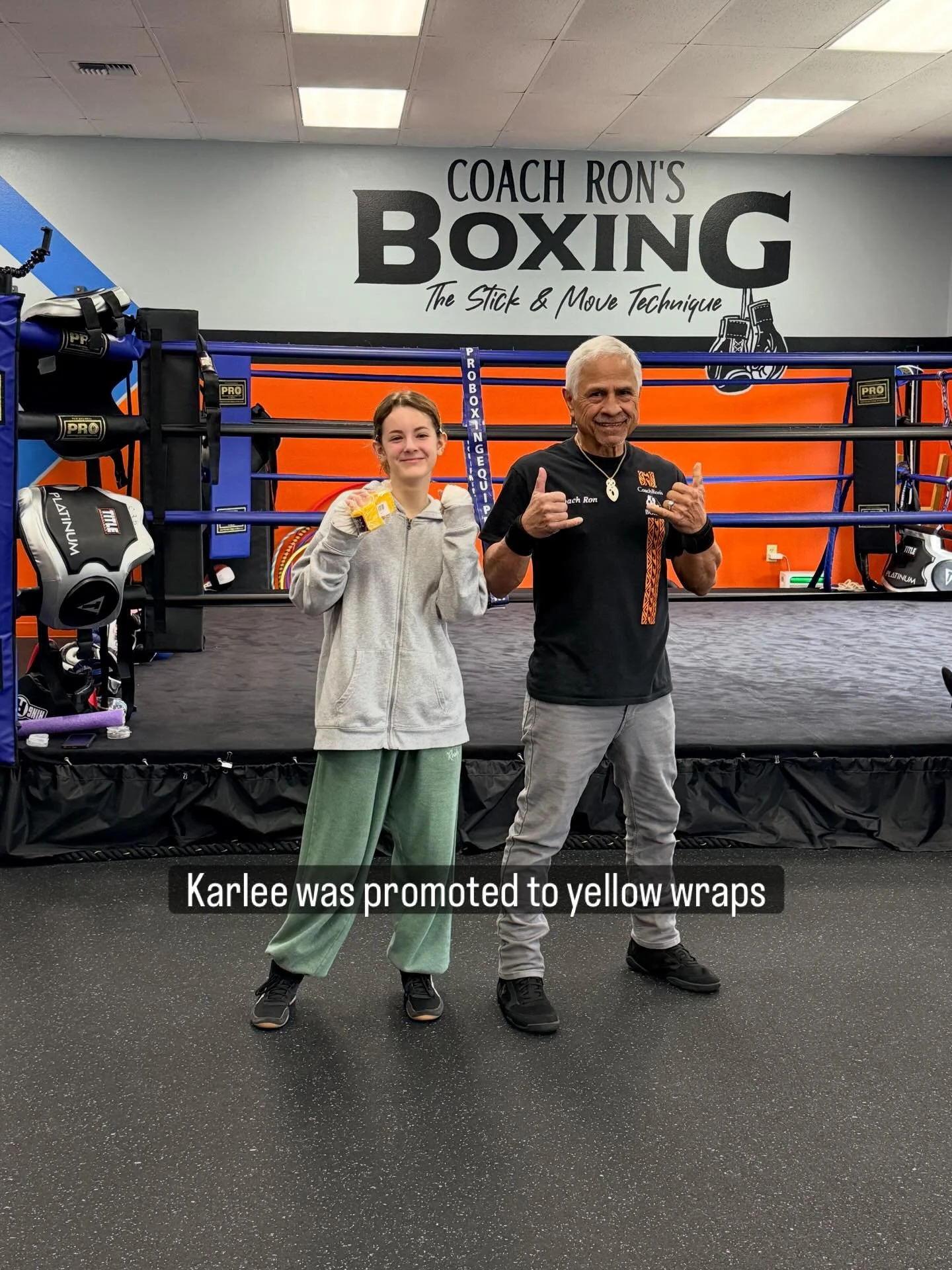 Congratulations Karlee on your promotion to yellow wraps.. Your focus on learning the fundamentals of boxing is displayed every time you show up at CRB..