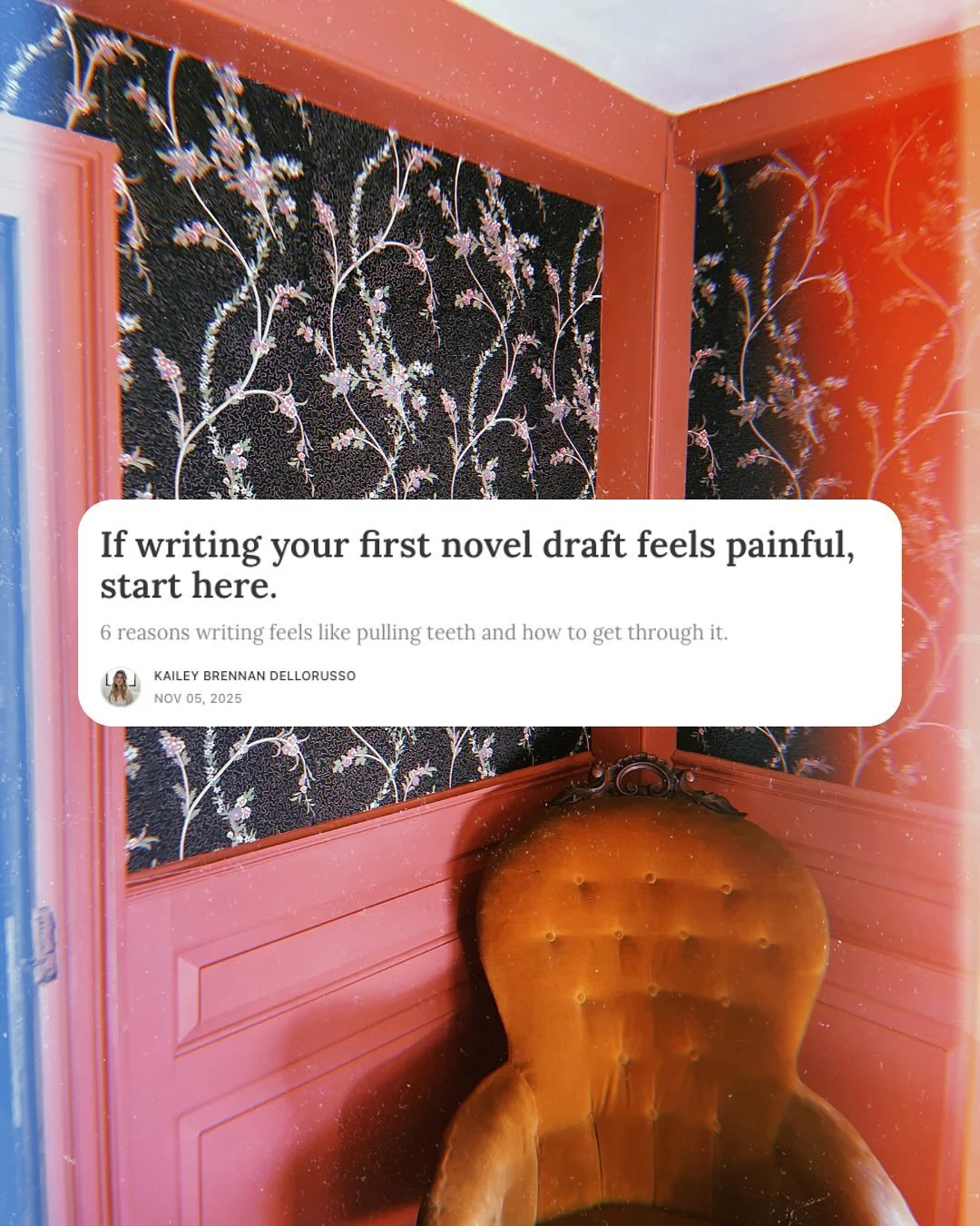 Just because it&rsquo;s novel writing season, doesn&rsquo;t mean this feels easy! 
In my latest Substack essay, I discuss why your first draft feels so painful at times and, more importantly, what you can do about it.

Link in the bio to read the ful