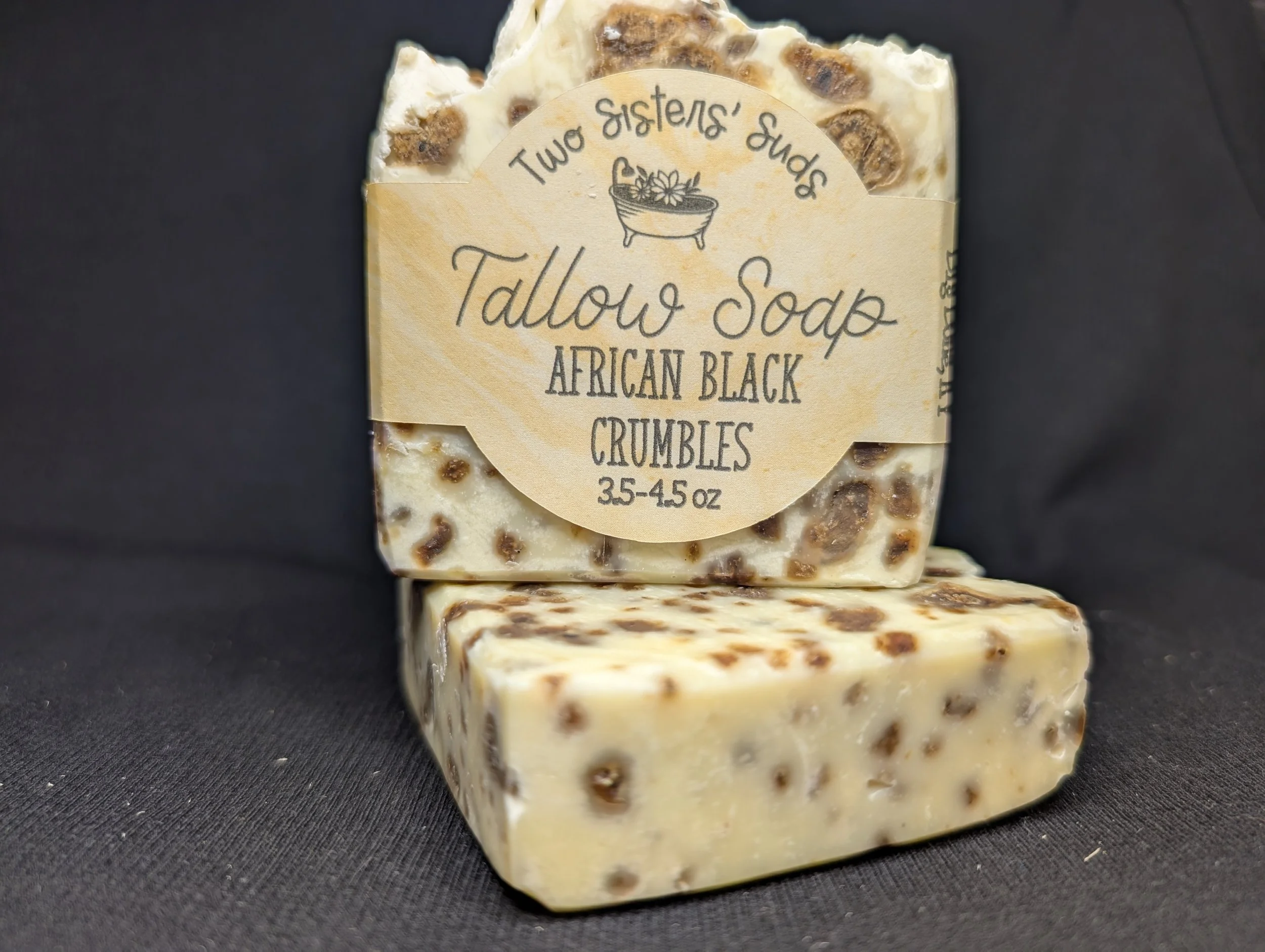 African Black Crumbles Tallow soap - KY