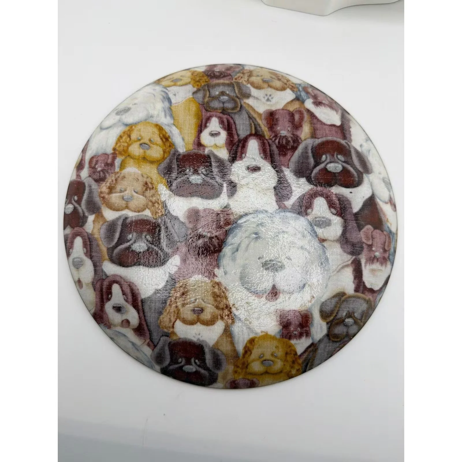 Vintage Dog Breed Collage Glass Plate Gold Rim 8 Inch — photo 4 of 4