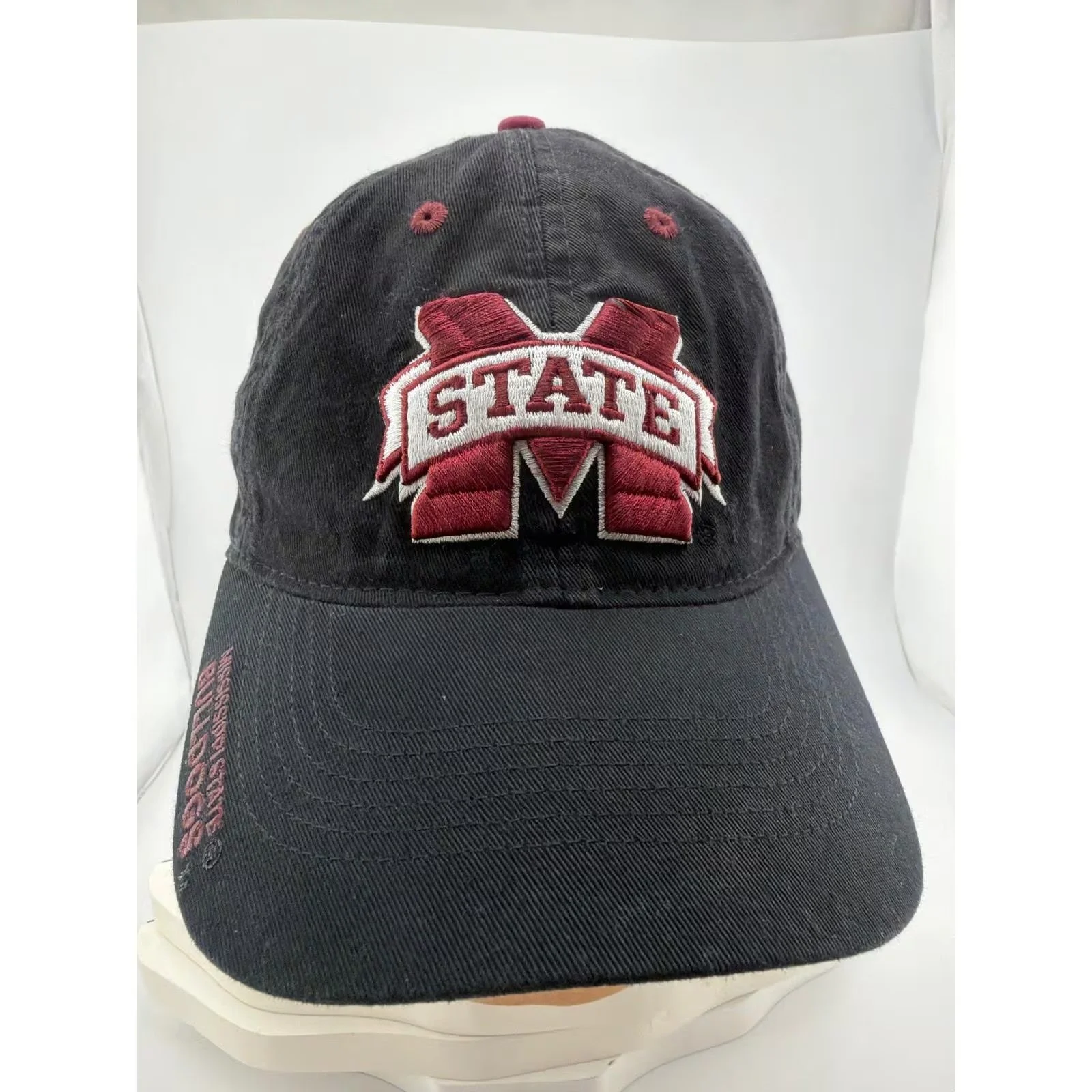 Mississippi State Bulldogs Black Maroon Embroidered Adjustable Hat — photo 1 of 5