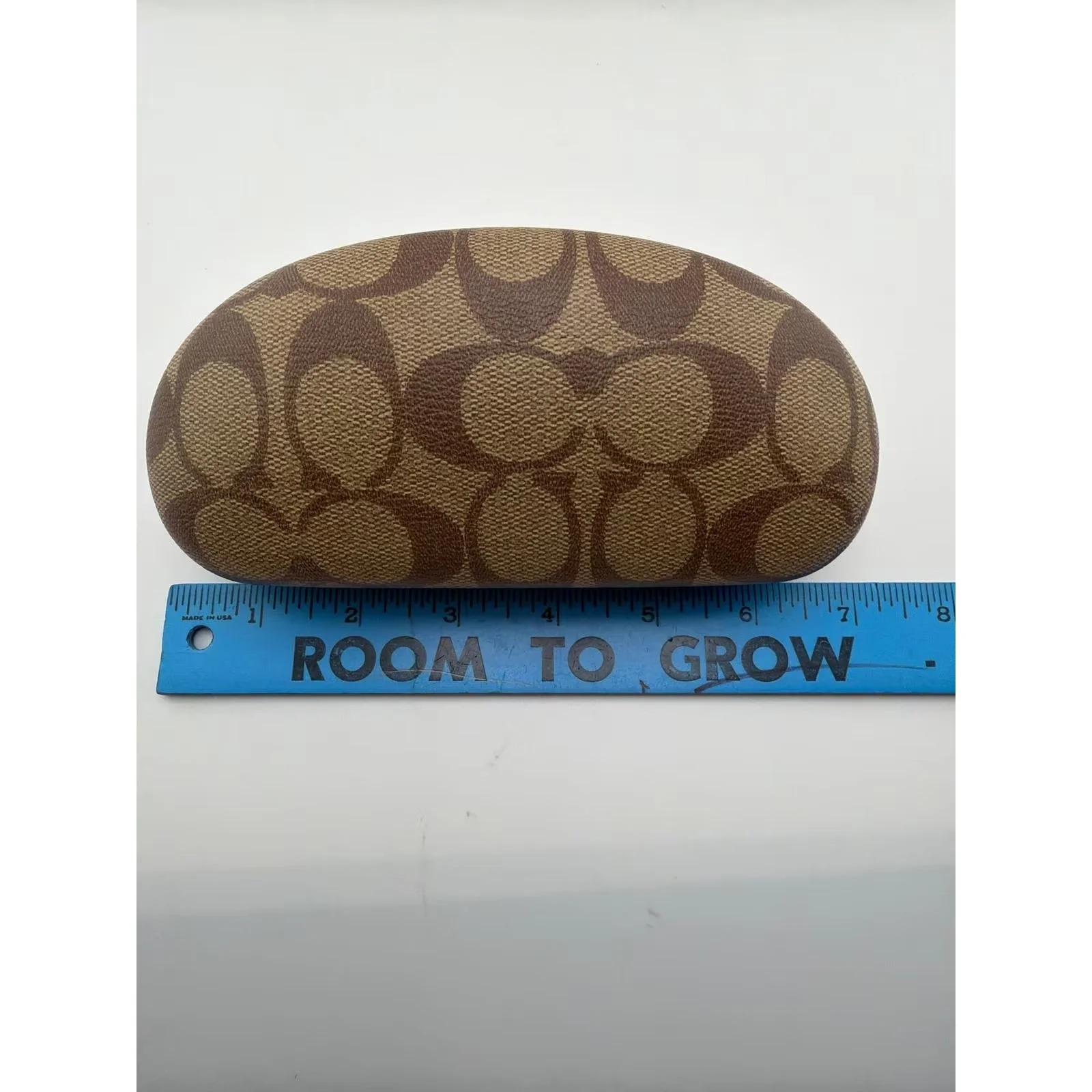 Coach Signature C Monogram Brown Khaki Hard Sunglasses Case — photo 3 of 6