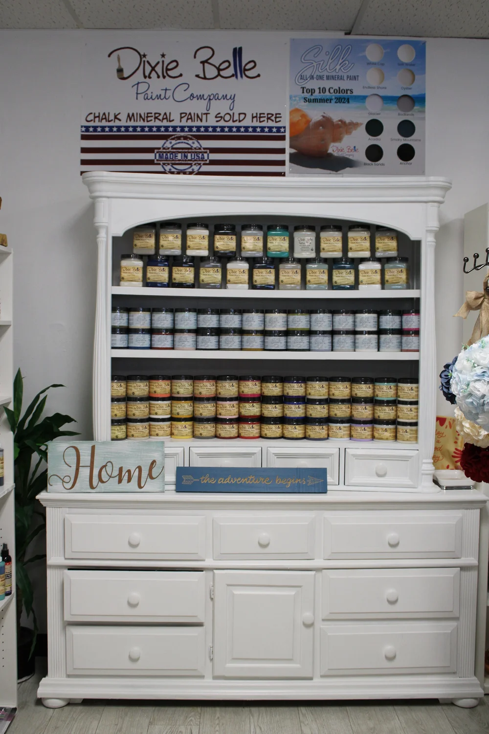 Dixie Belle paint display at Belfair Market