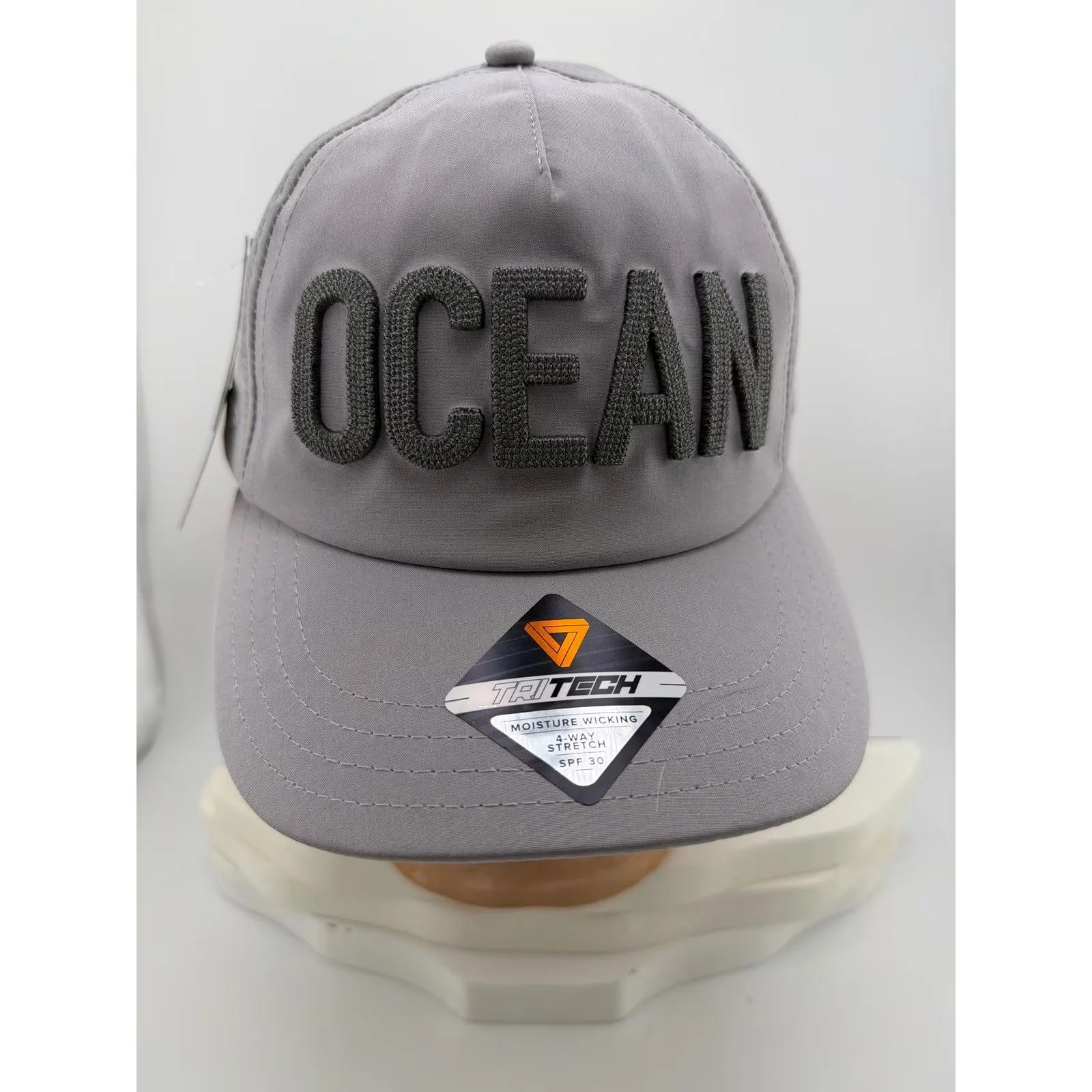 TriTech Ocean Gray 4-Way Stretch UPF 30 Performance Baseball Cap — photo 1 of 5