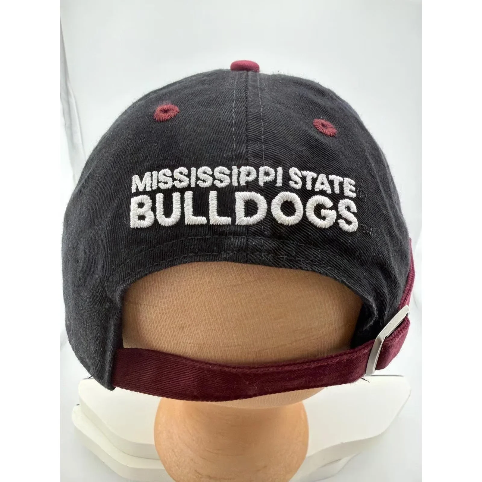 Mississippi State Bulldogs Black Maroon Embroidered Adjustable Hat — photo 2 of 5
