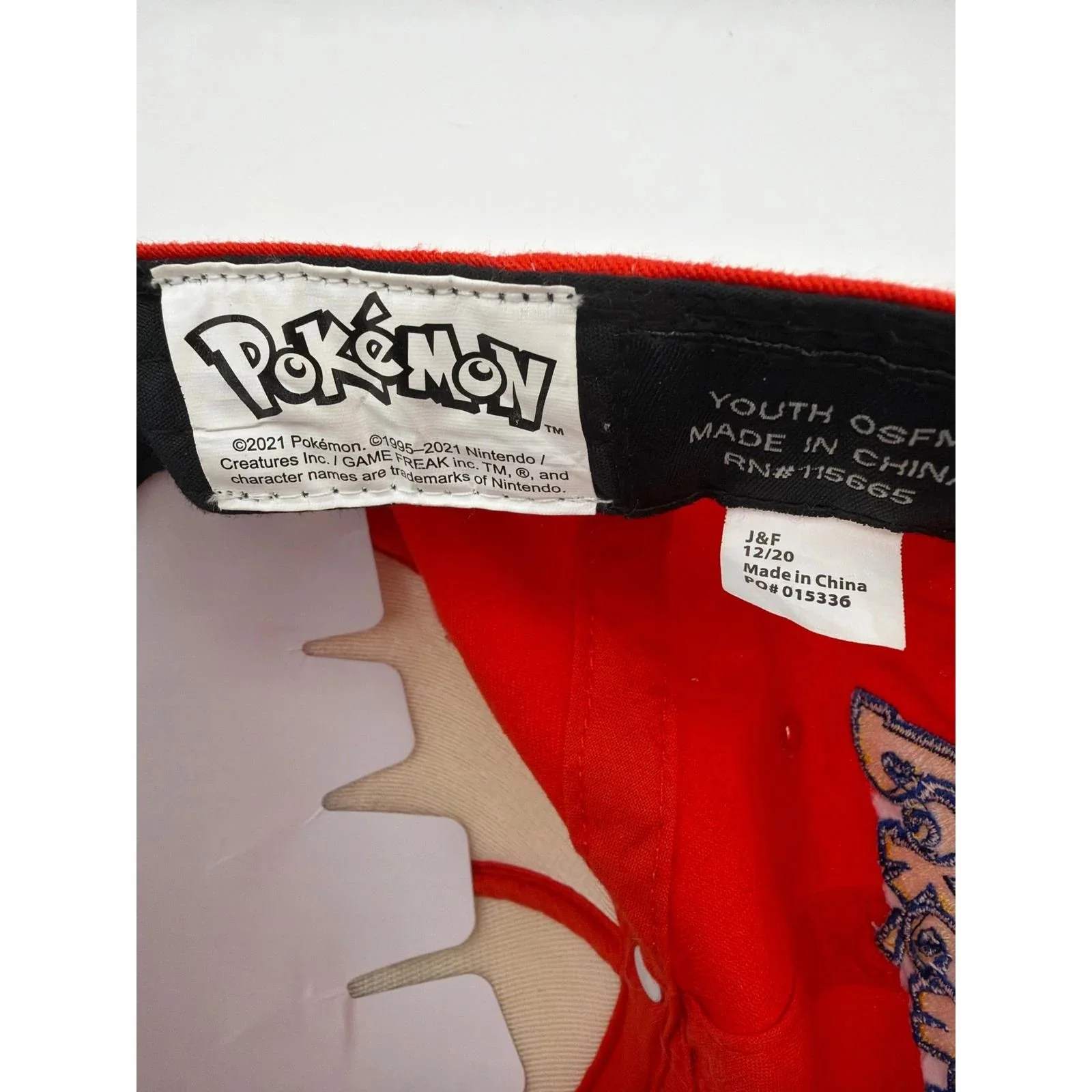 Pokemon Pokeball Red White Black Adjustable Snapback Hat — photo 4 of 4