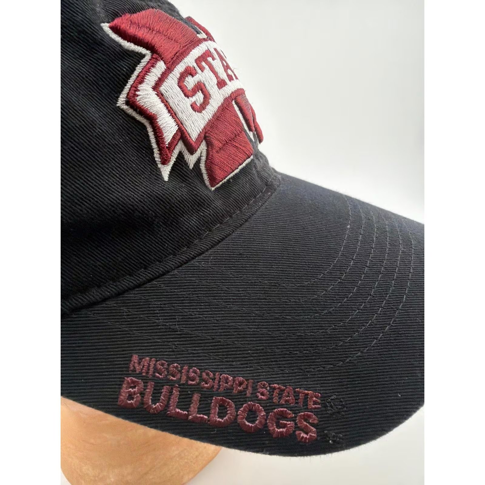 Mississippi State Bulldogs Black Maroon Embroidered Adjustable Hat — photo 3 of 5