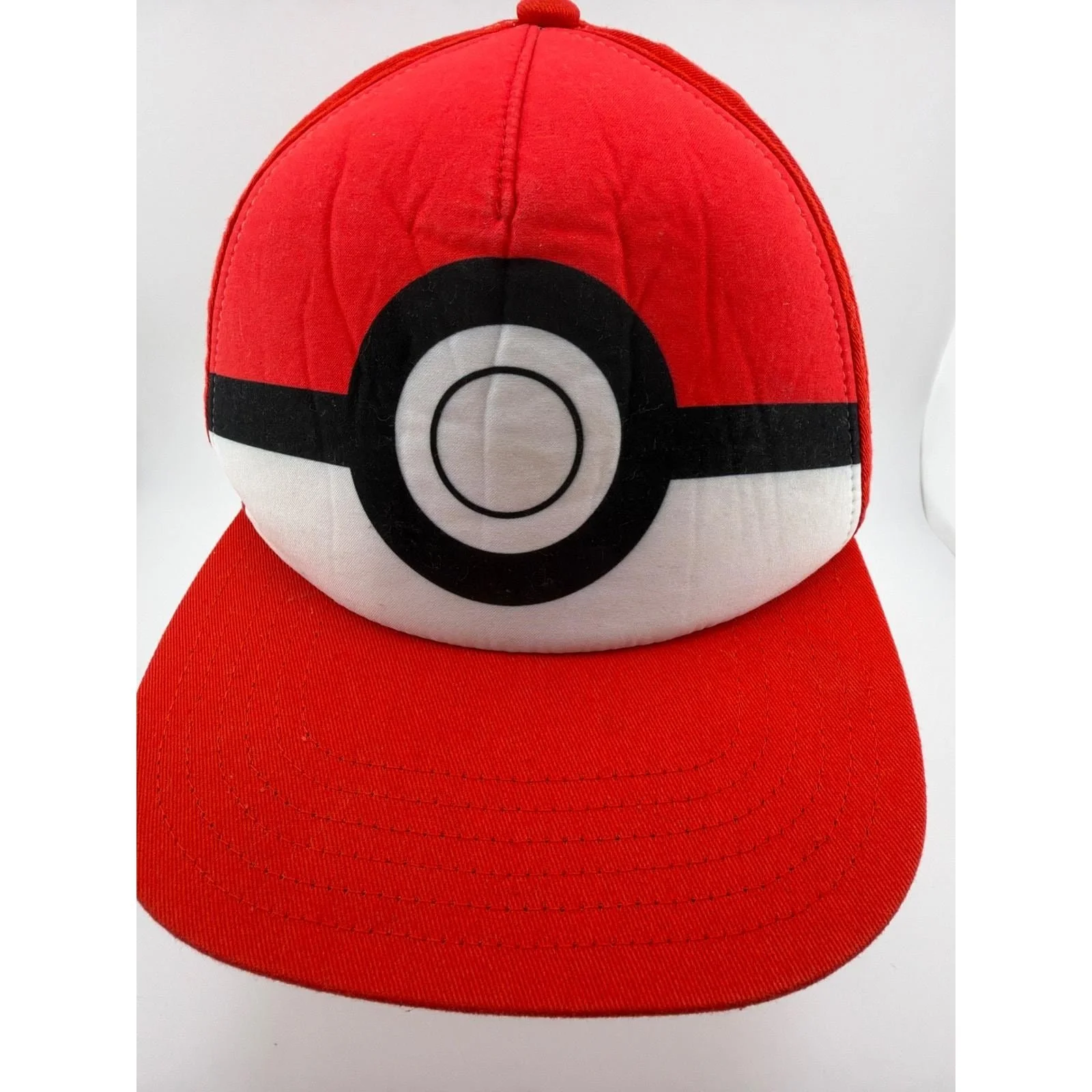 Pokemon Pokeball Red White Black Adjustable Snapback Hat — photo 1 of 4