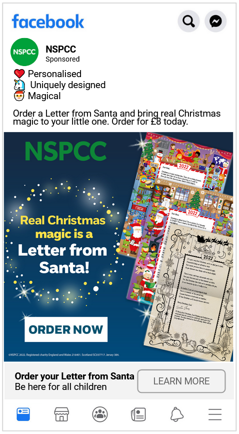 NSPCC Letter from Santa social ad