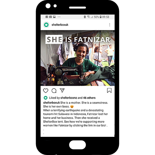 She in Shelterbox International Women's Campaign, Freelance Copywriter Emily Ford