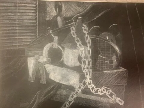 Still Life, White Charcoal – Drawing II