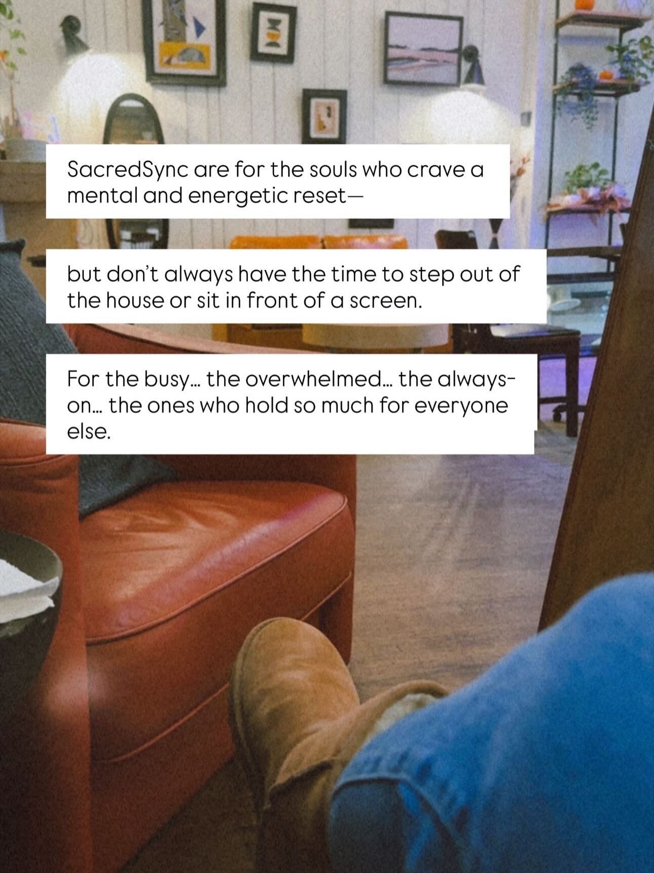 ✨For the busy souls, the caretakers, the ones always pouring into others&hellip;
SacredSync Collective is your monthly energetic reset.
A virtual membership where healing meets convenience &mdash; receive your session + reading from anywhere, even wh