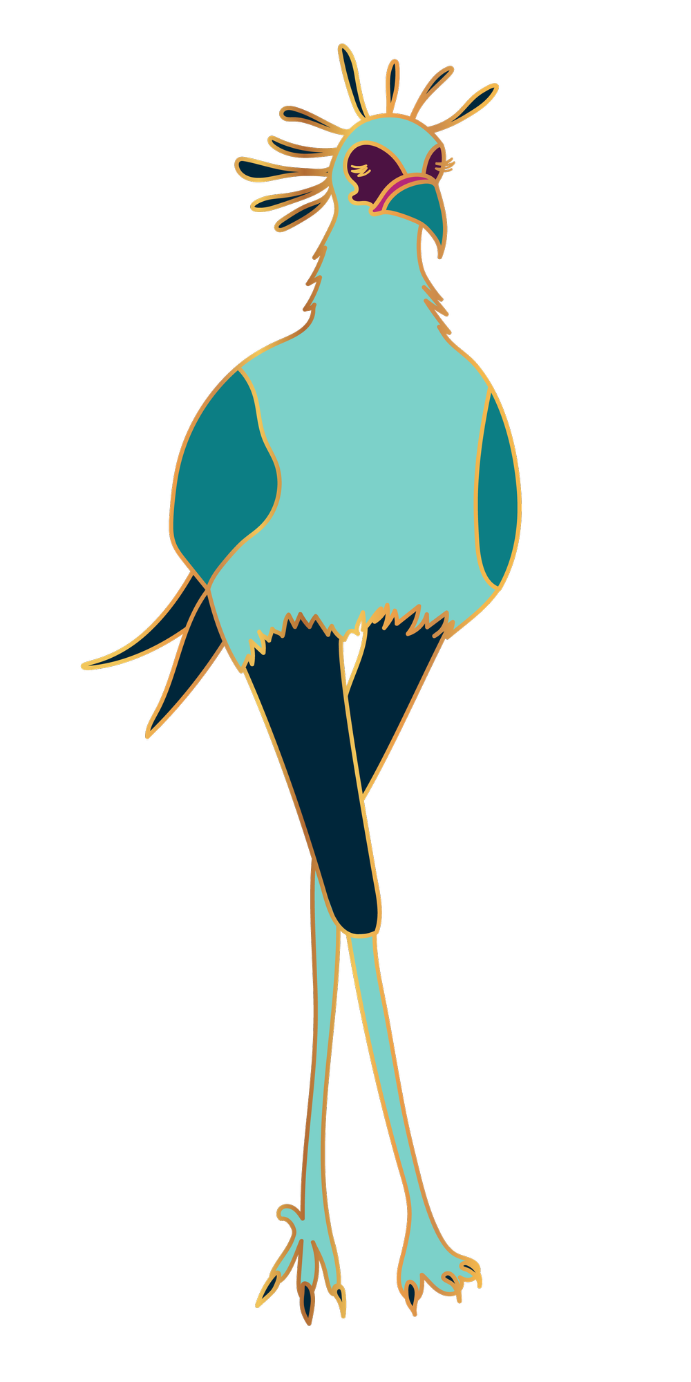 Secretary bird illustration representing Shylah Ridgway, LCSW, LICSW, founder of Ala Therapy Collective