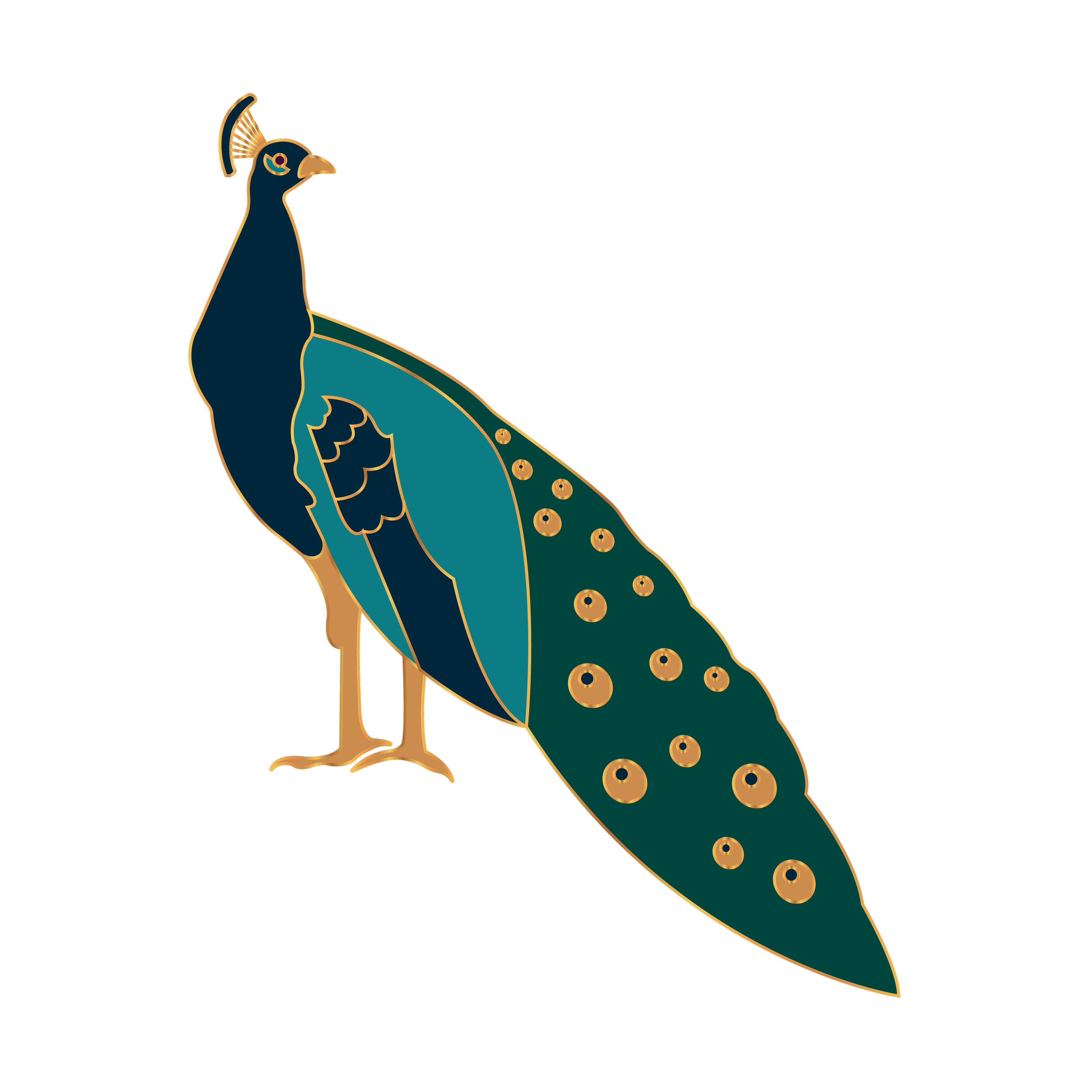 Peacock egg illustration for Charles, MSW practicum intern at Ala Therapy Collective