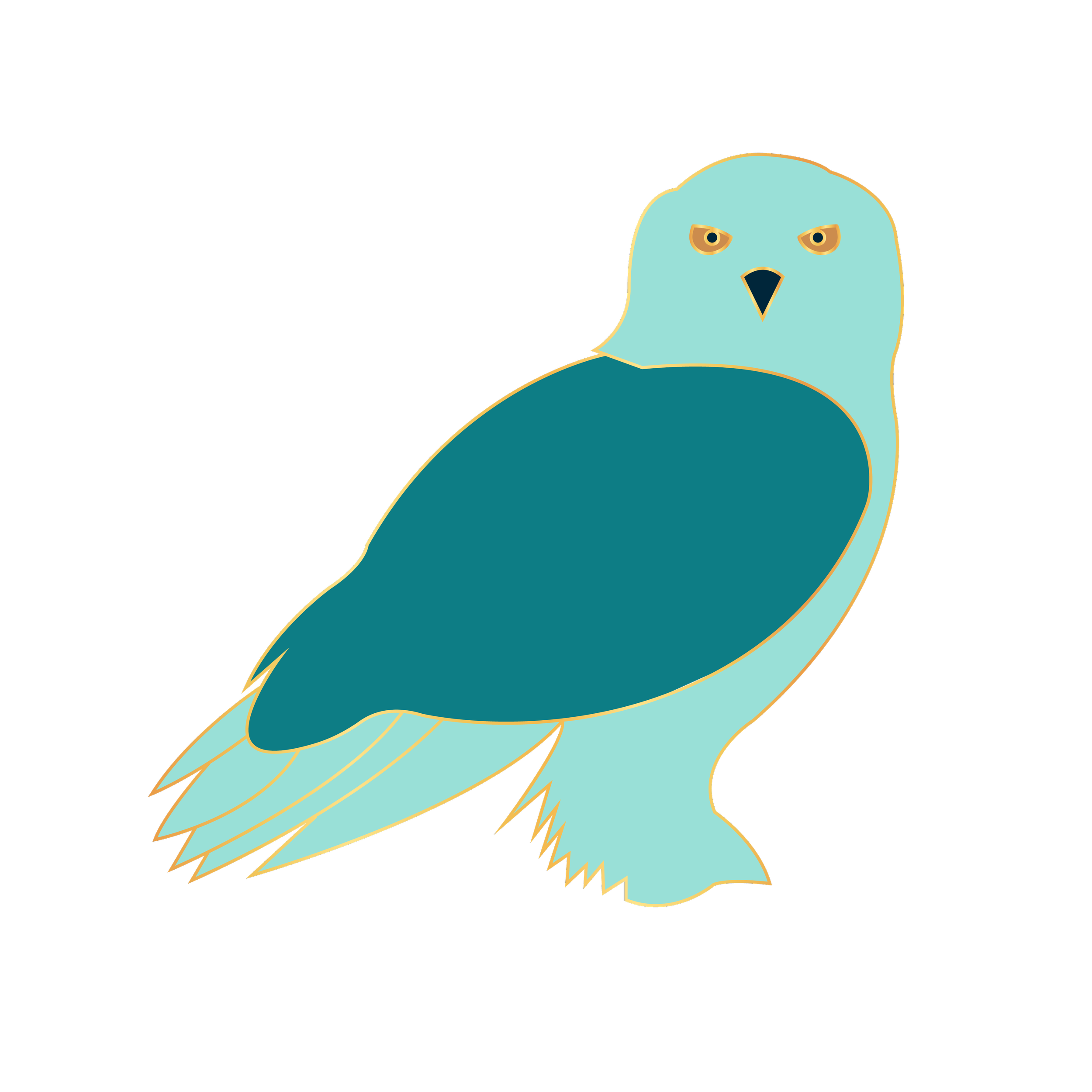 Snowy owl illustration for Rosie at Ala Therapy Collective