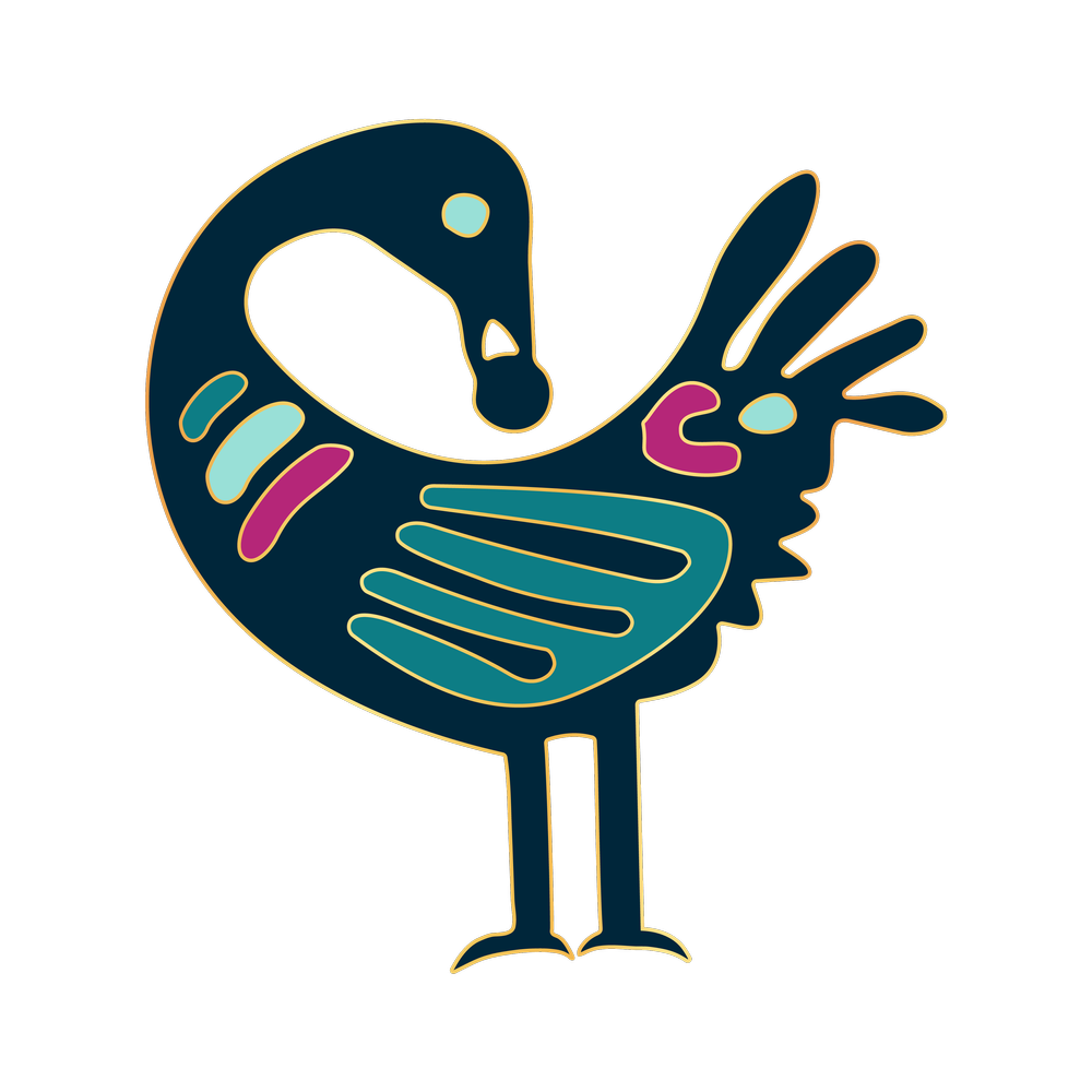 Sankofa bird illustration representing Demetria Bonds, LMSW