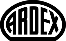 Black logo with the word 'ARDEX' inside an oval outline.