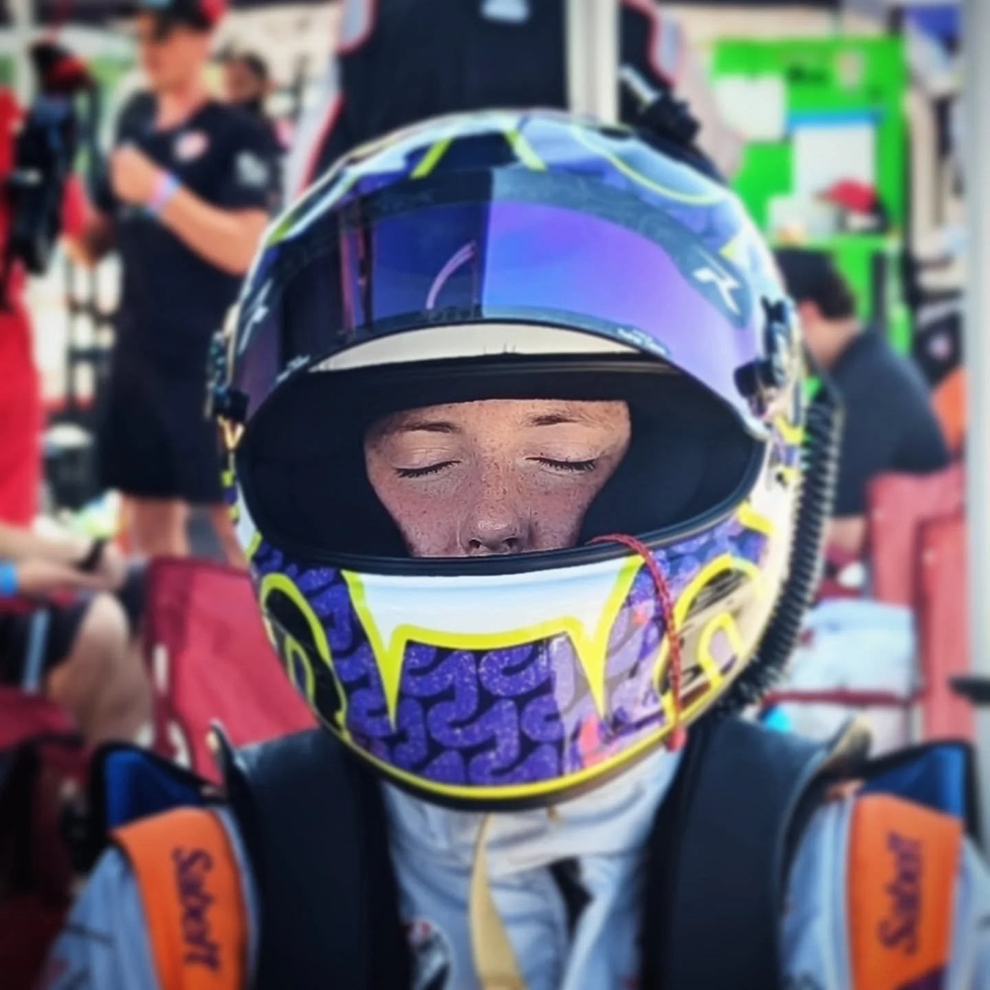 @alana.carter using her visualizations to prepare for her stint in the Supra. Thank you @claudiafulgacoaching for the mental preparedness coaching. This is what it's all about, focus.