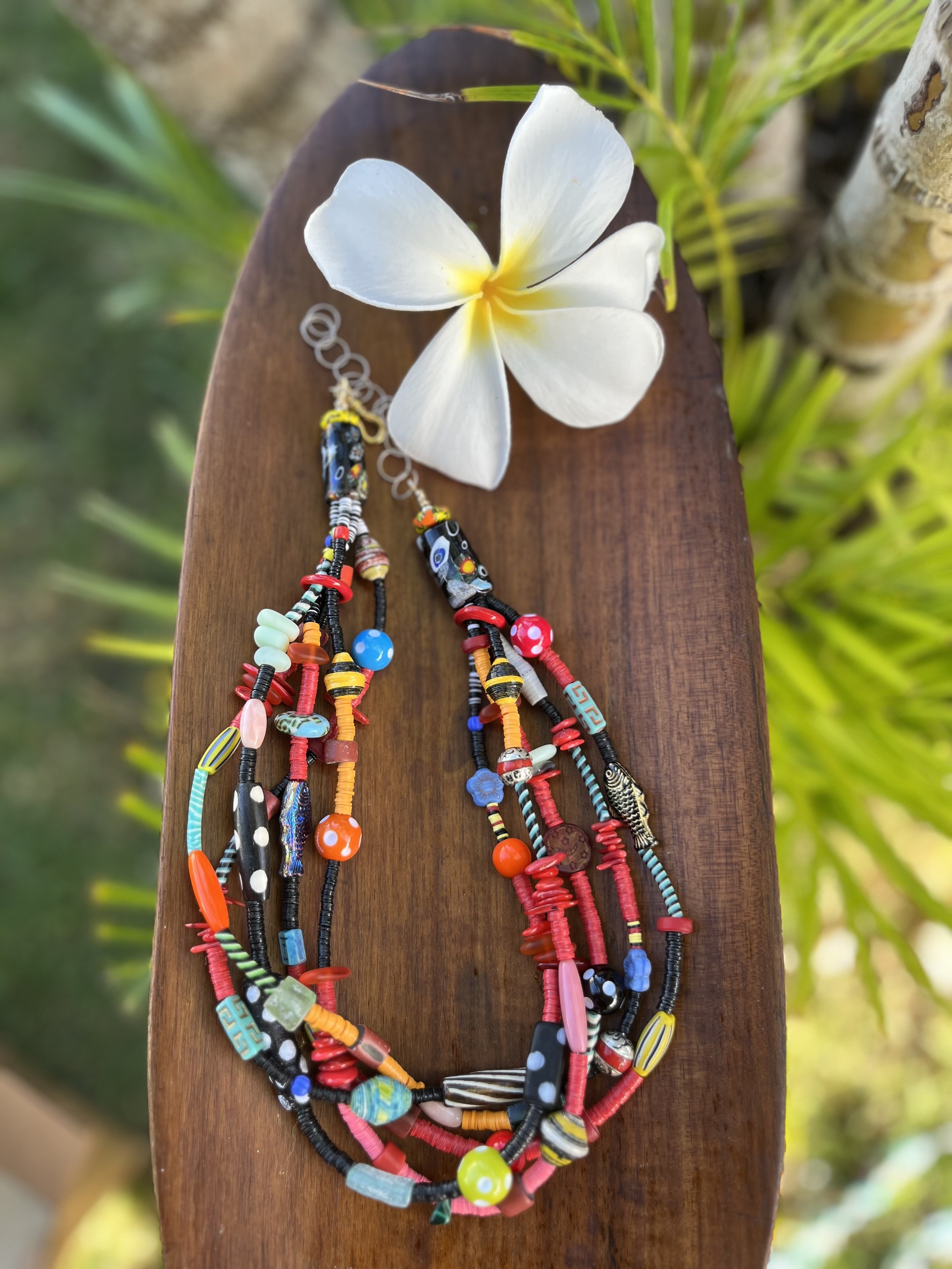Five Strand Beaded Necklace