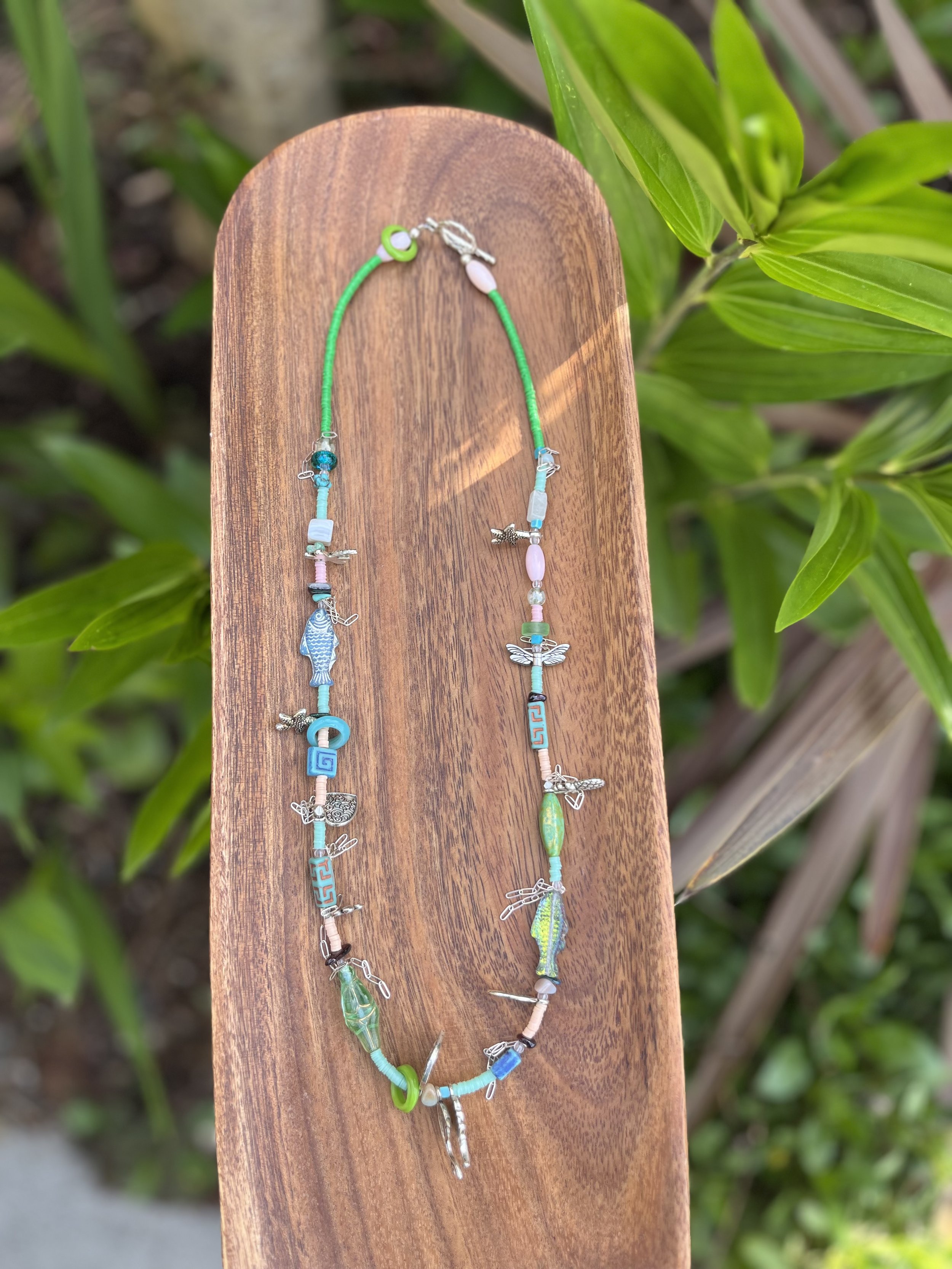 Dangling Charm Necklace Inspired by Hawai'i's Earth & Sea