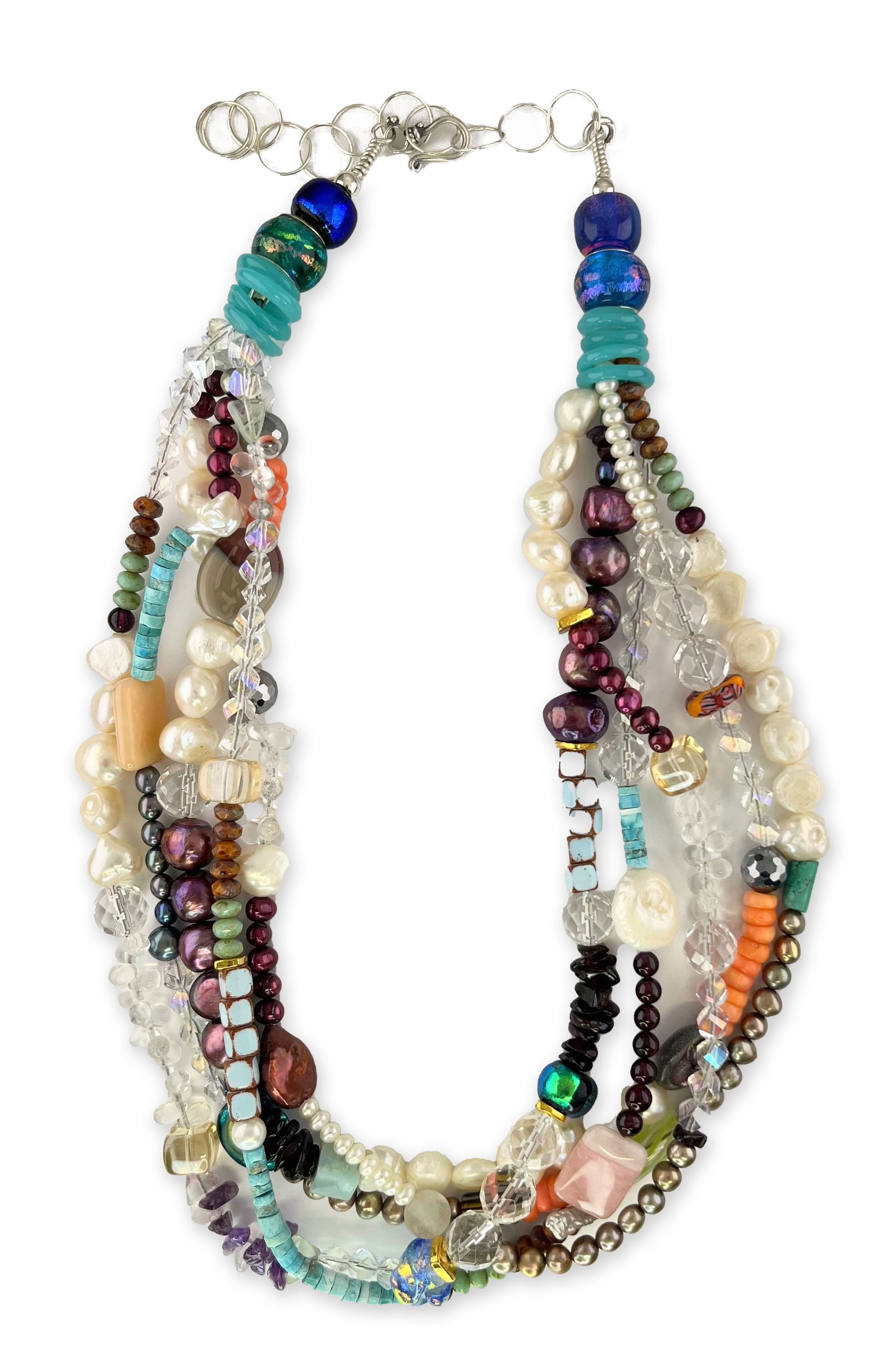 Five Strand Pearl Necklace