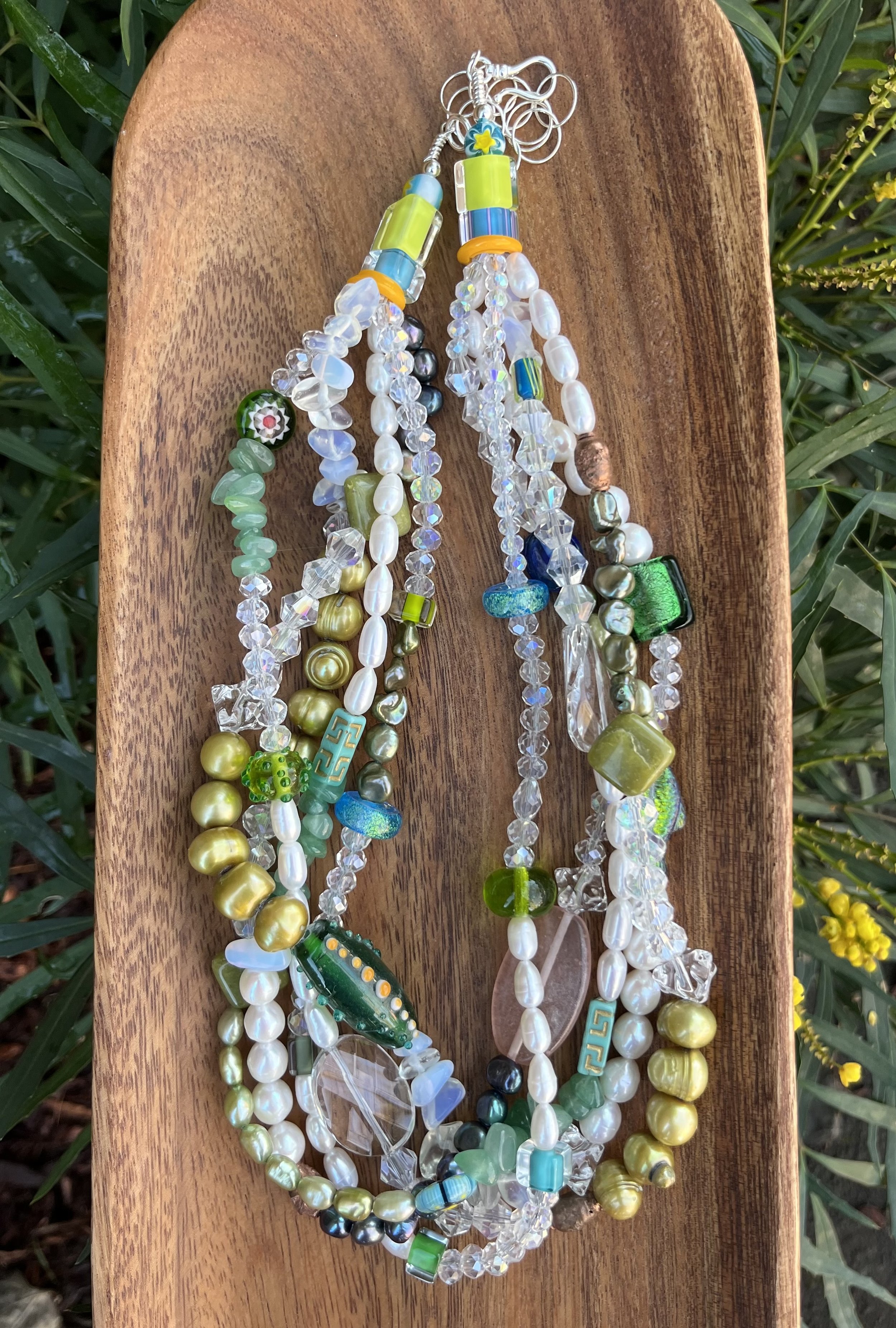 Five Strand Beaded Necklace