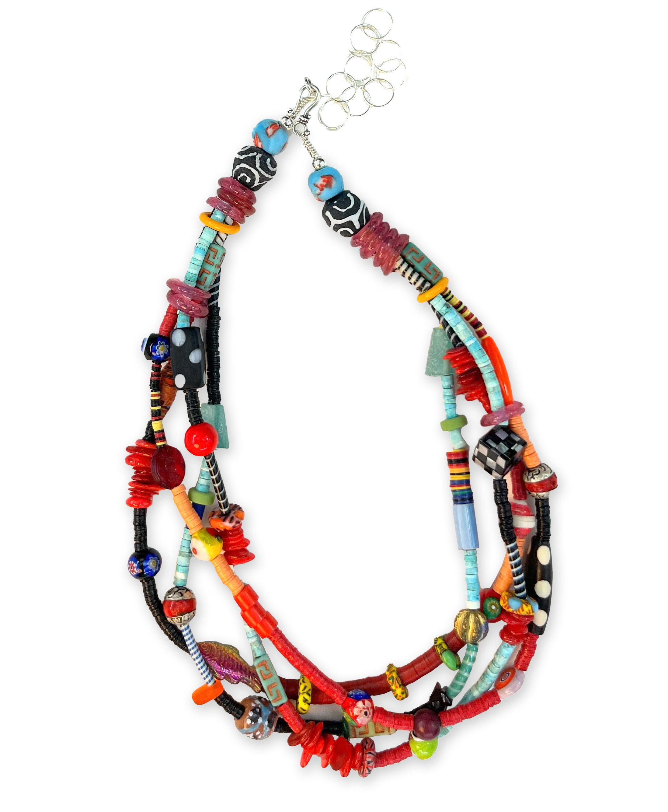 Four Strand Beaded Necklace