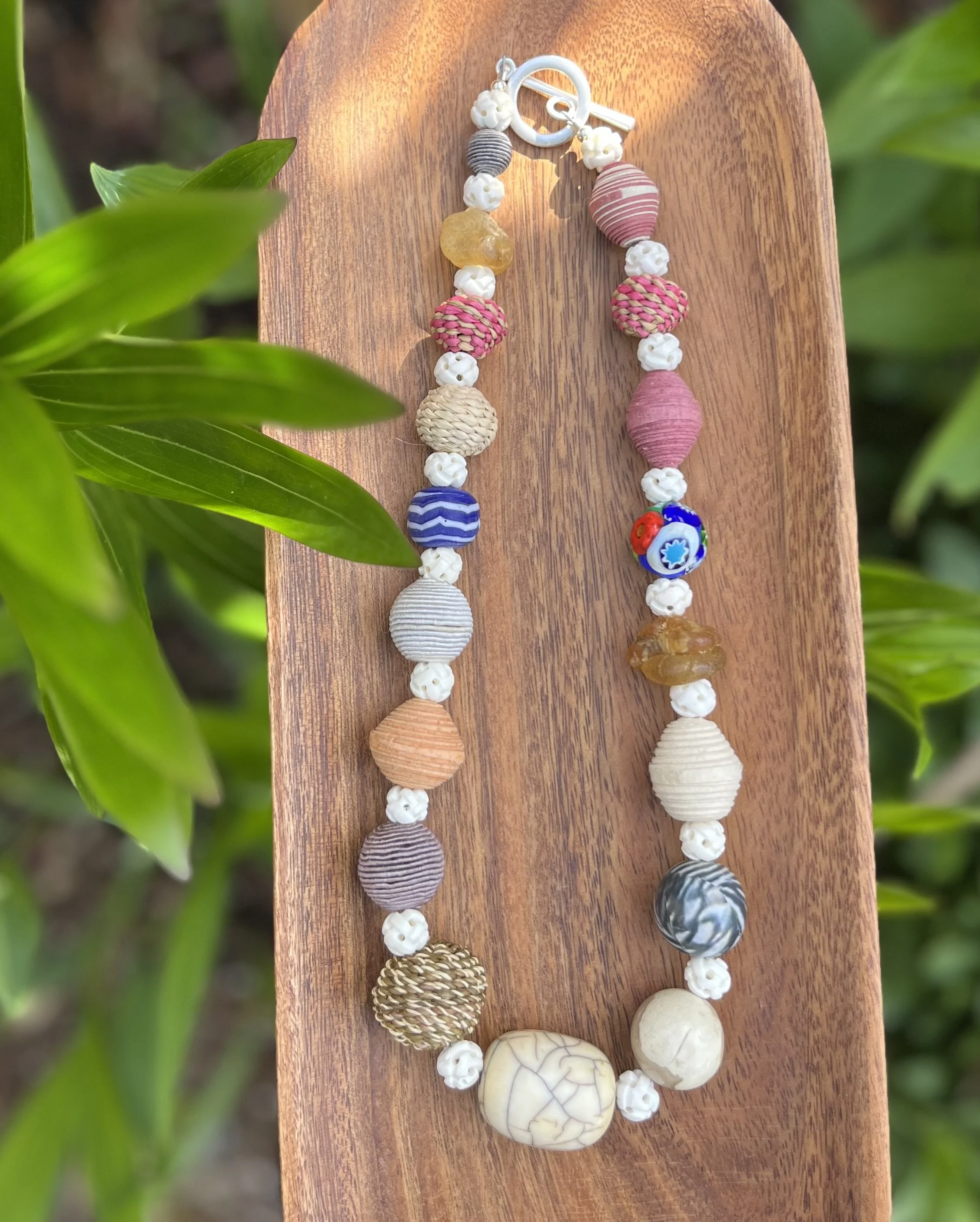 Professional Artisan Necklace with Good Fortune Bone Charm